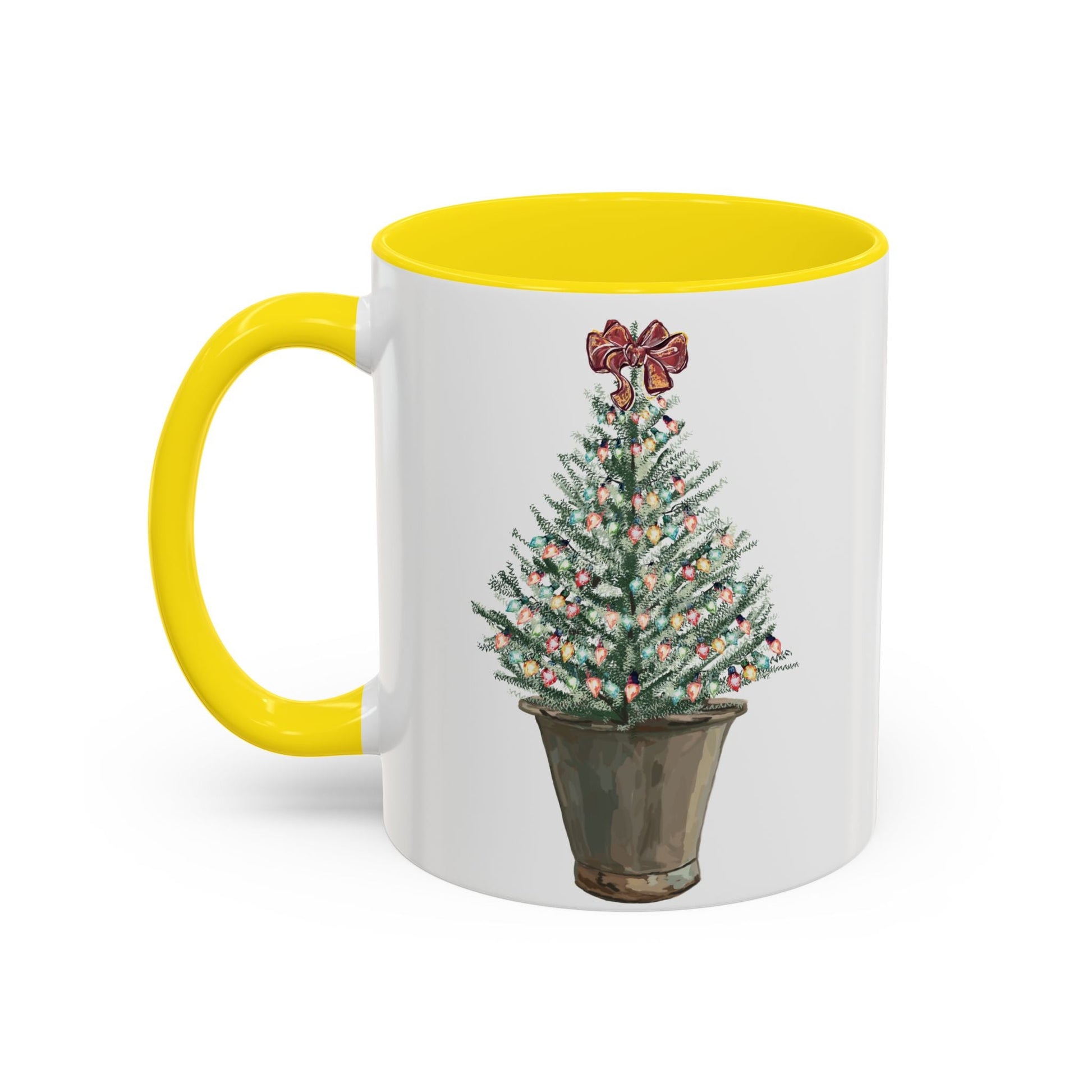 Christmas Tree Two Tone Mug - 11 oz & 15 oz - Blue Cava