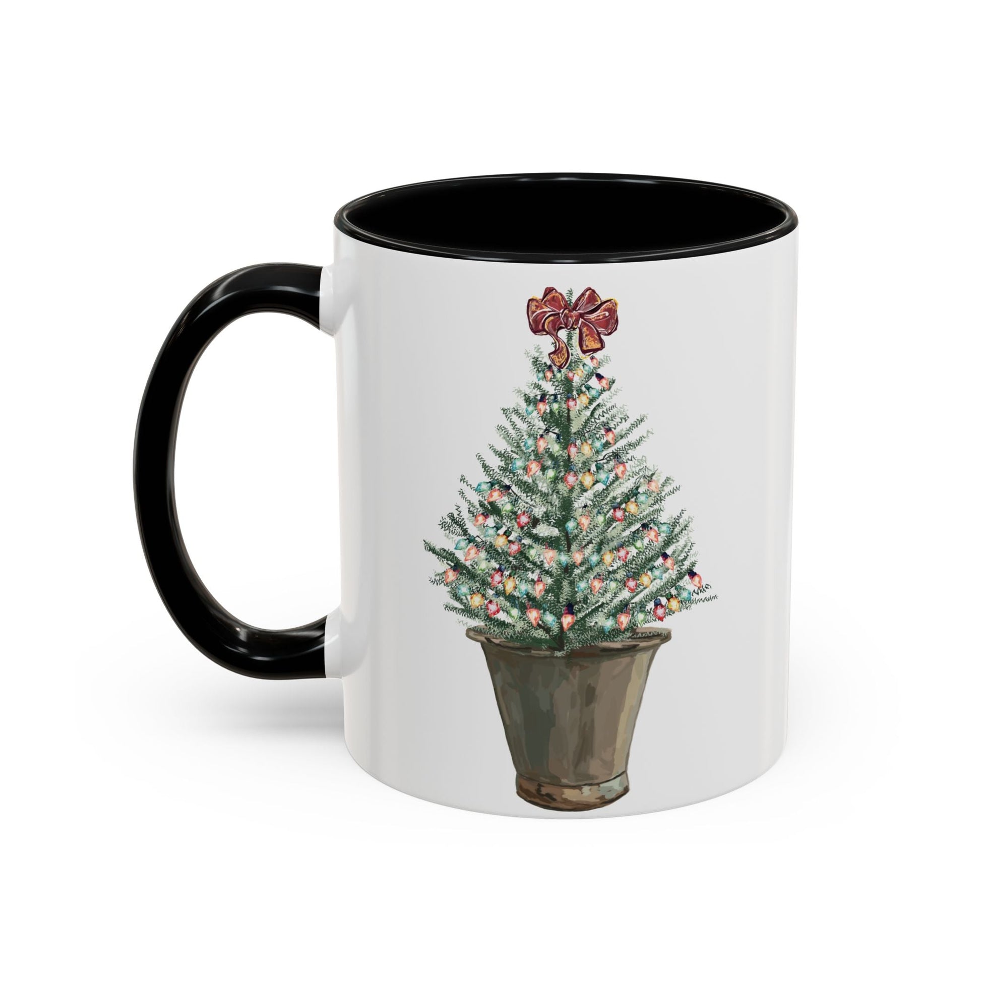 Christmas Tree Two Tone Mug - 11 oz & 15 oz - Blue Cava