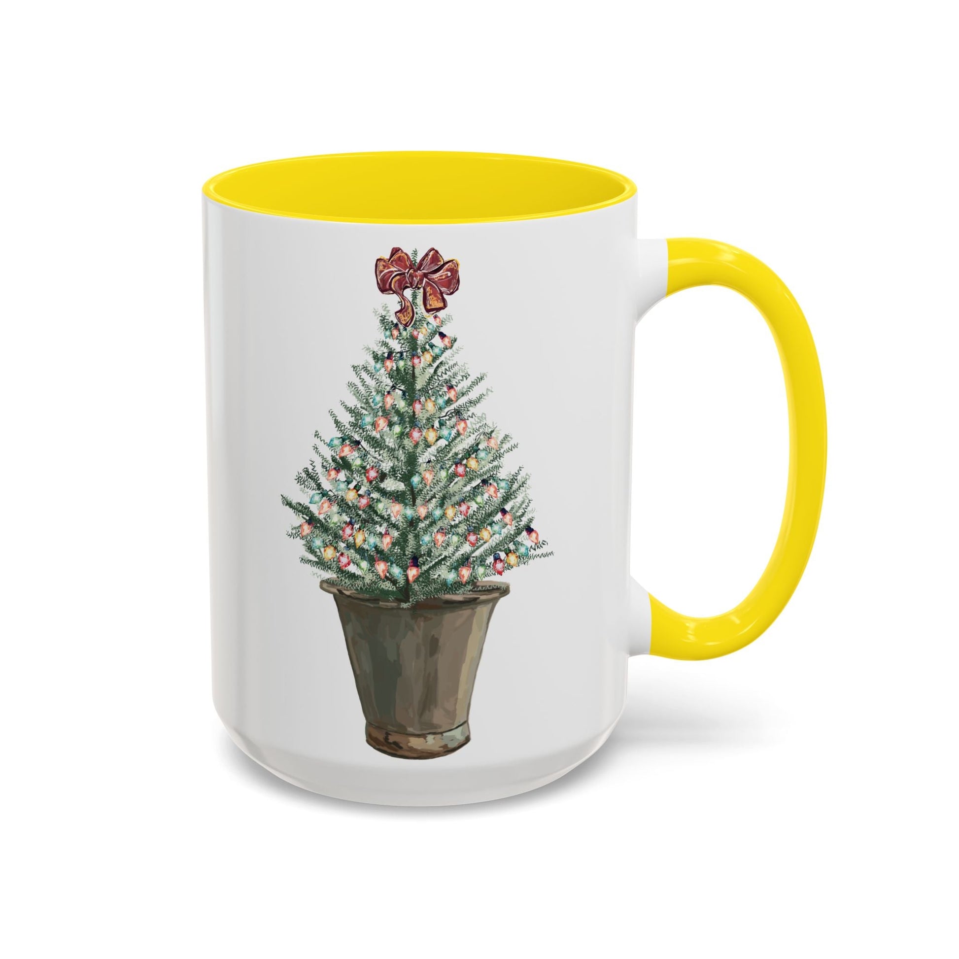 Christmas Tree Two Tone Mug - 11 oz & 15 oz - Blue Cava