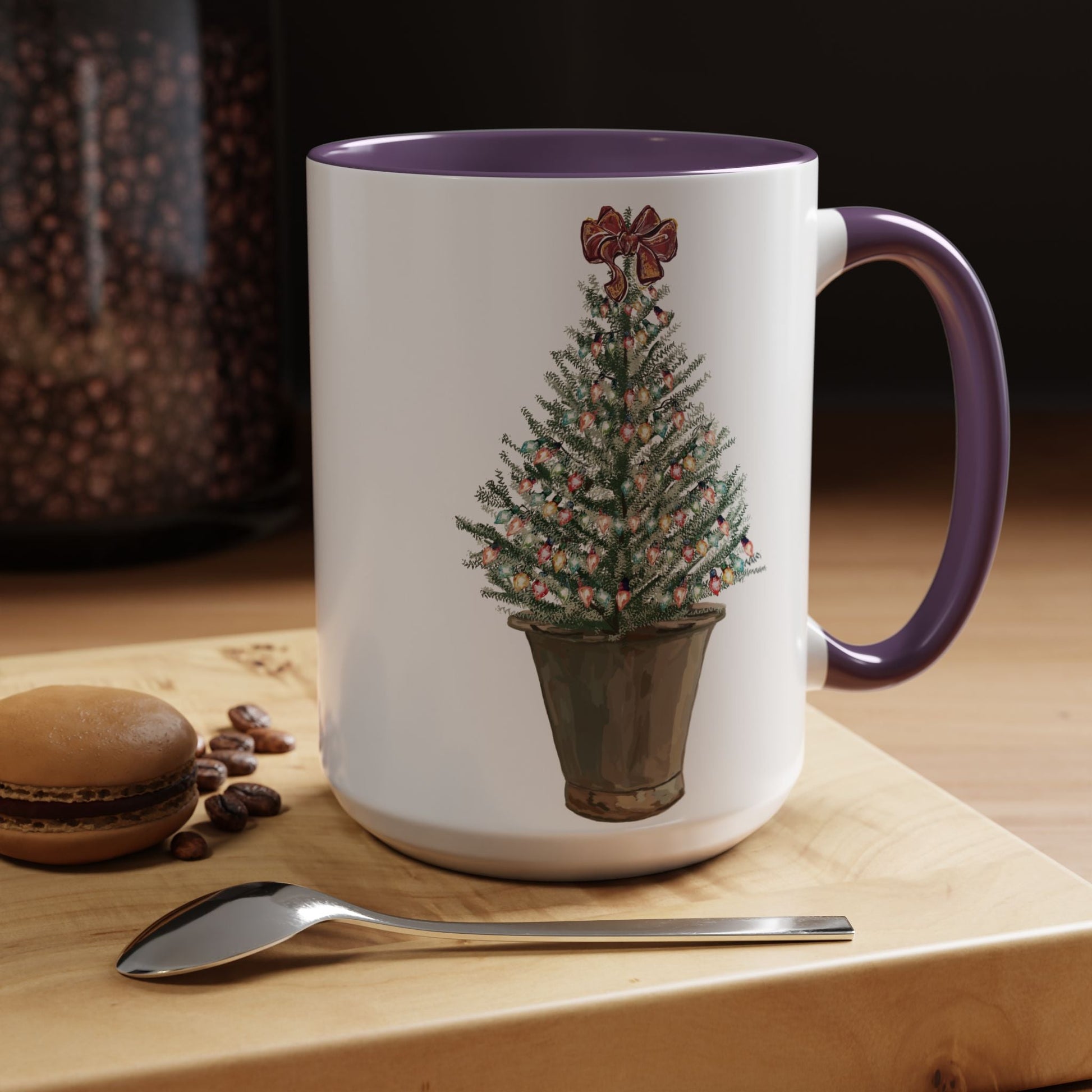 Christmas Tree Two Tone Mug - 11 oz & 15 oz - Blue Cava