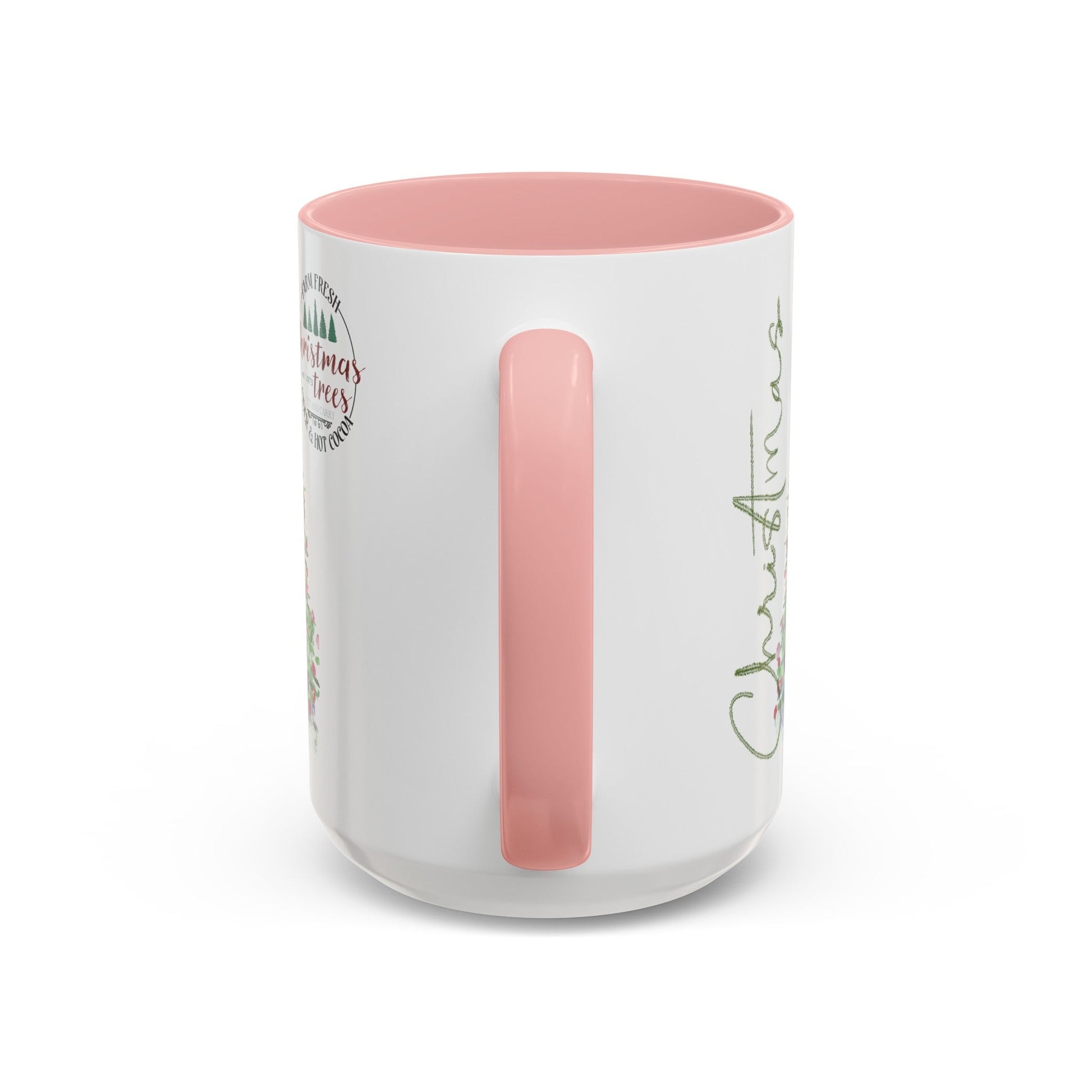 Christmas Two Tone Accent Coffee Mug (11oz, 15oz) - Blue Cava