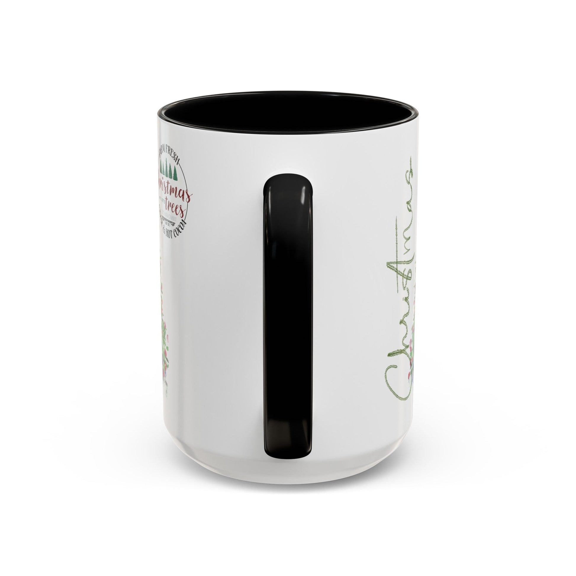 Christmas Two Tone Accent Coffee Mug (11oz, 15oz) - Blue Cava