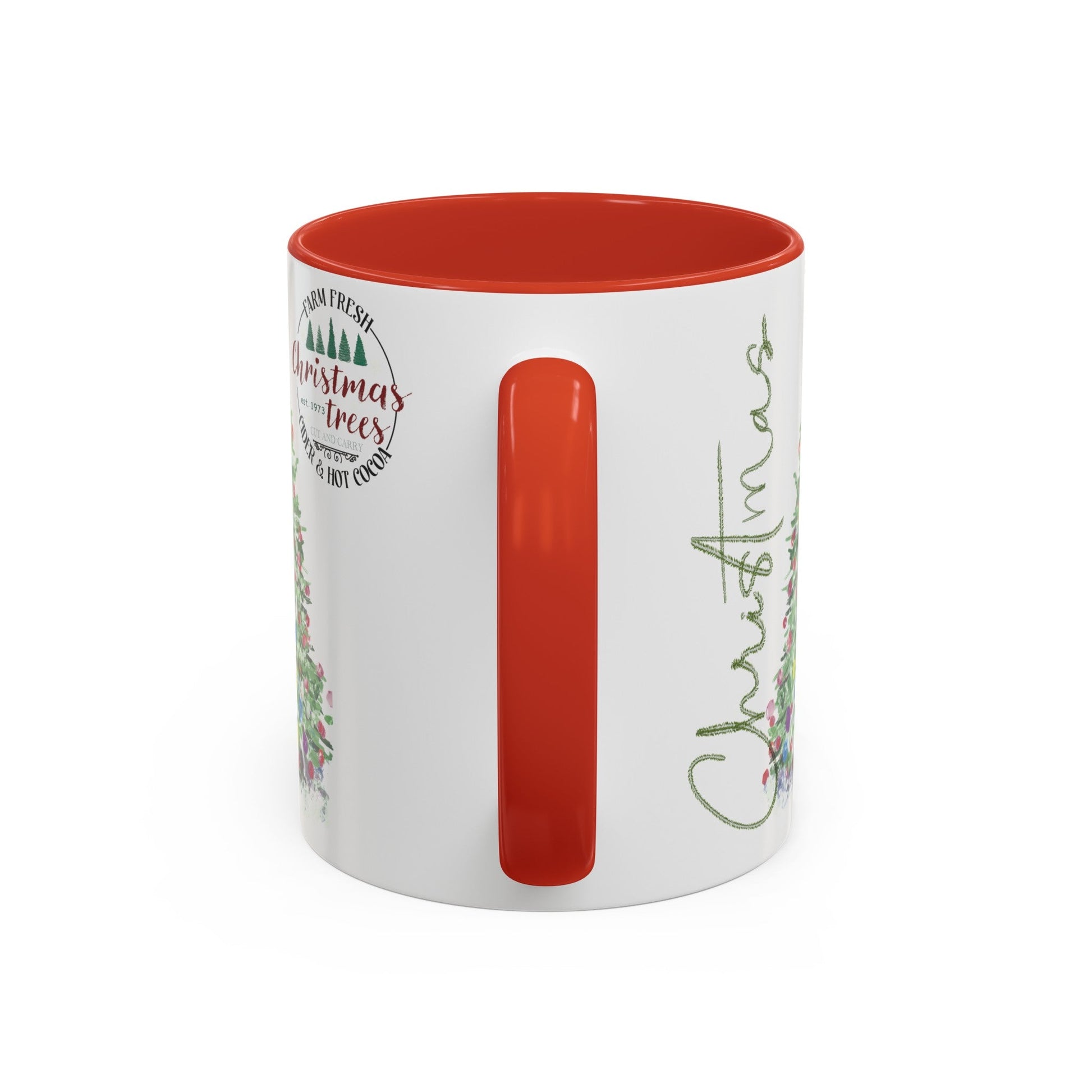 Christmas Two Tone Accent Coffee Mug (11oz, 15oz) - Blue Cava