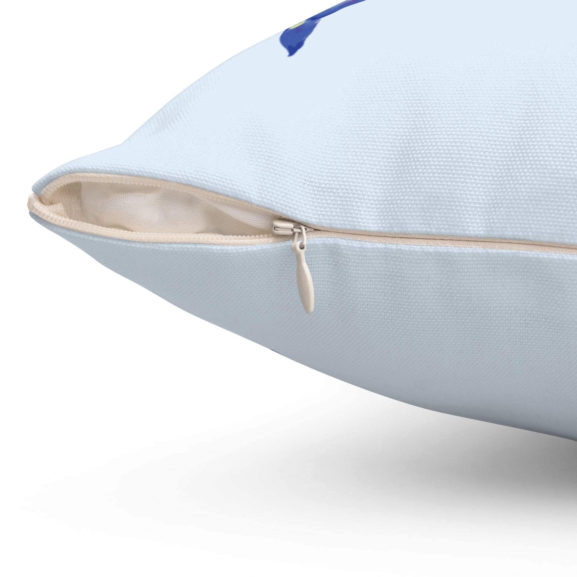 Coastal Blue Crab Polyester Spun Throw Pillow - Blue Cava