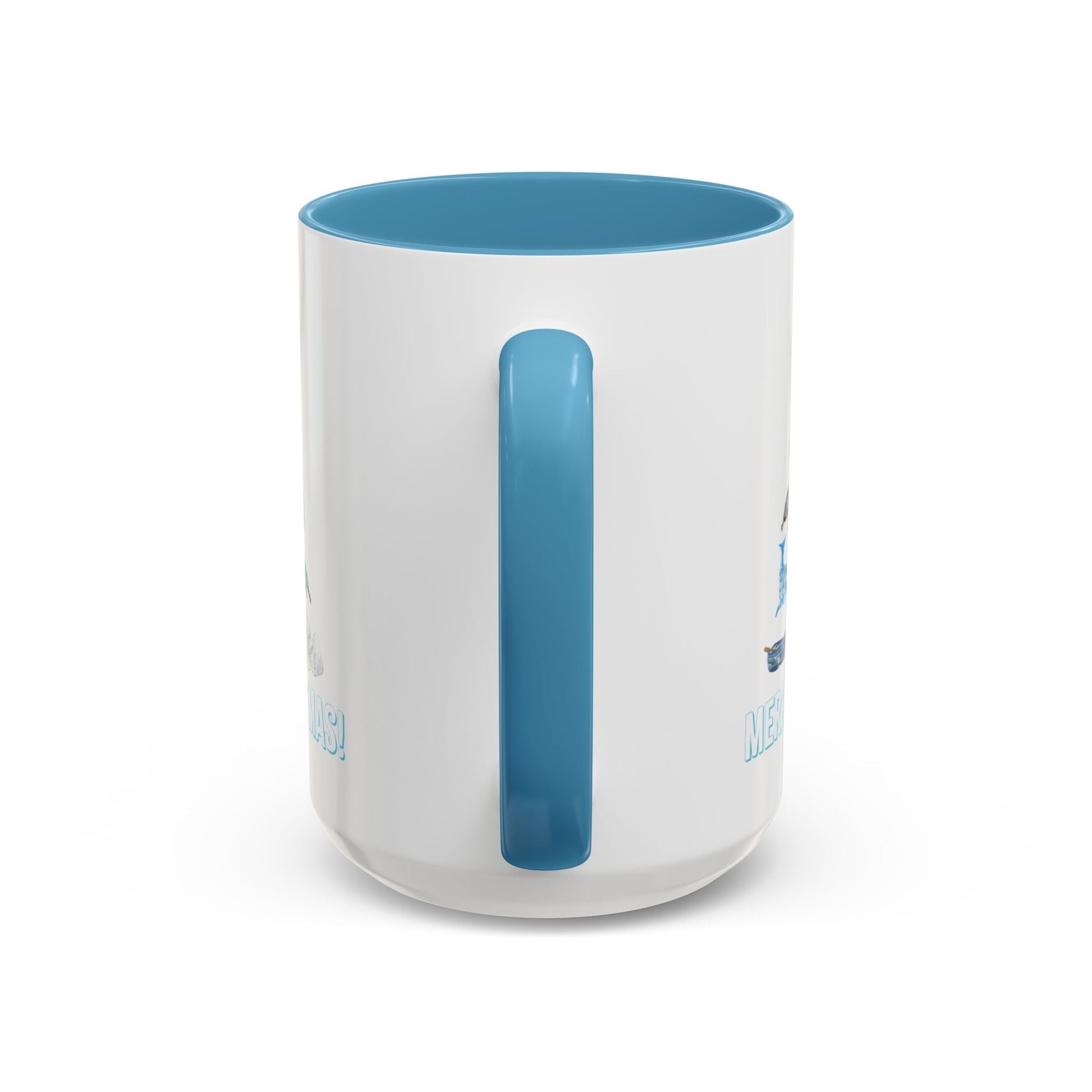 Coastal Christmas Tree Two Tone Coffee Mug (11, 15oz) - Blue Cava