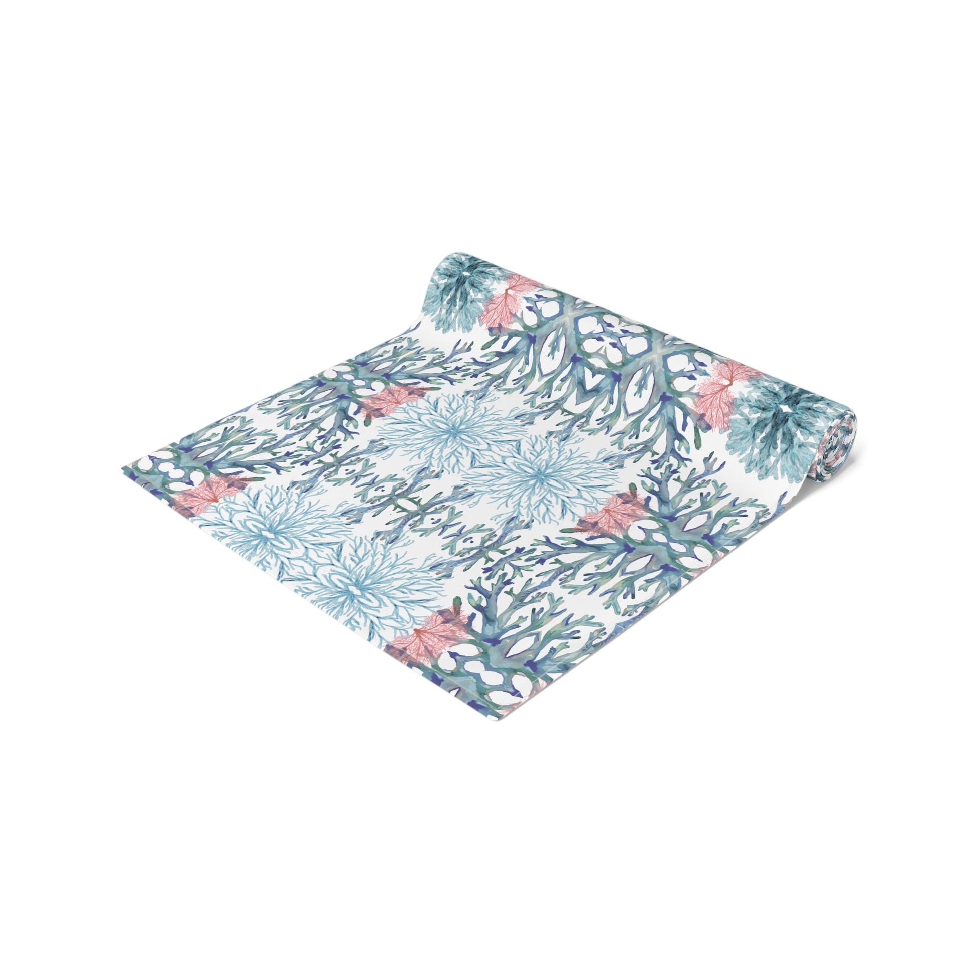 Coastal Coral Table Runner - 16” x 72” - Blue Cava