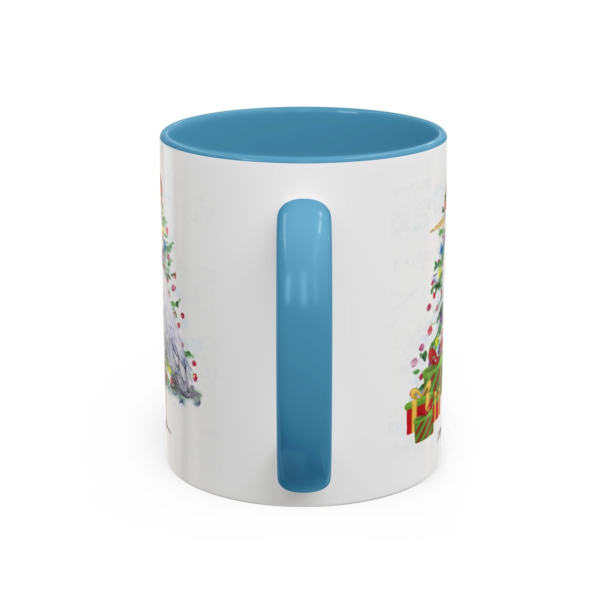 Coastal Egret Christmas Coffee Mug (11oz & 15oz) - Blue Cava