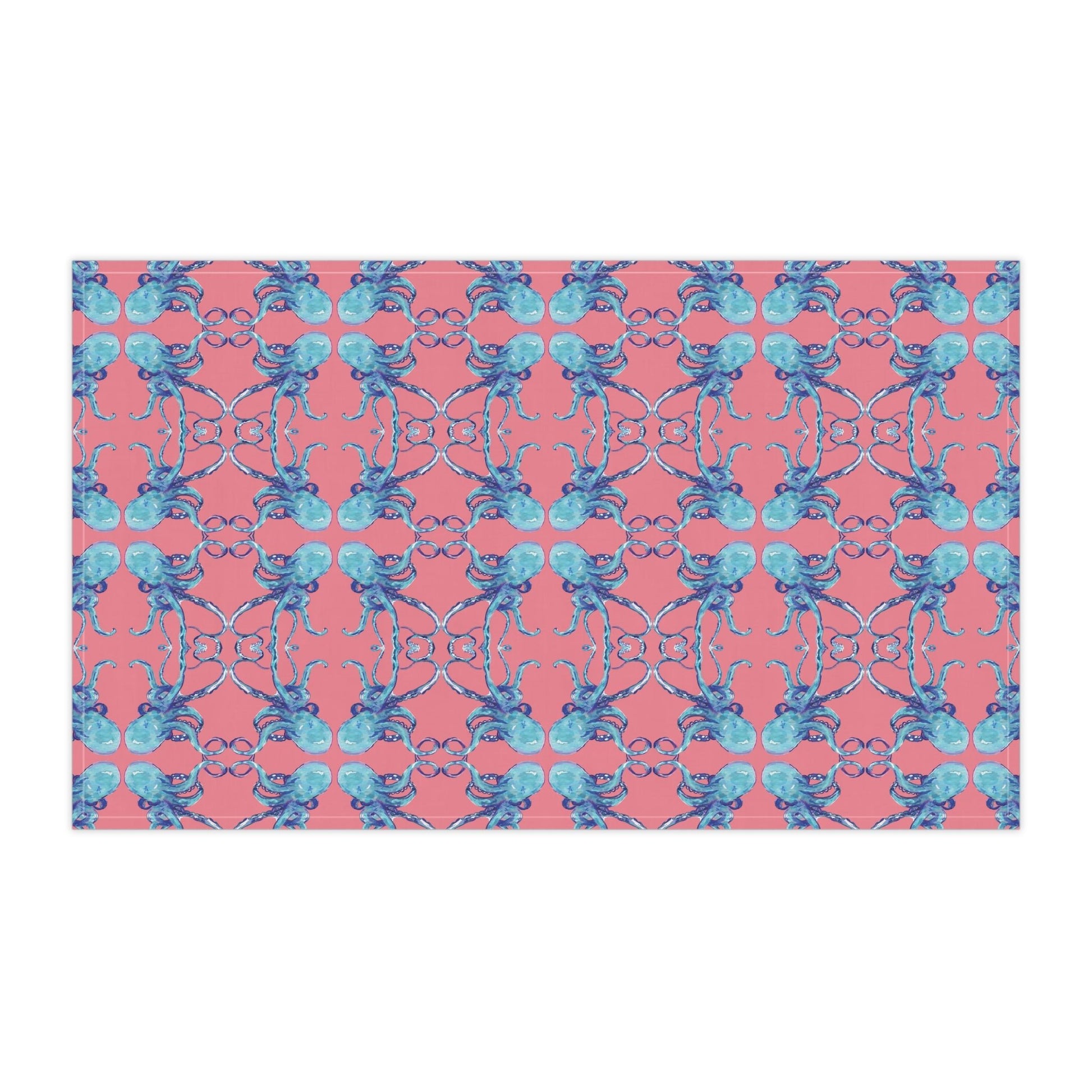Coastal Octopus Kitchen Tea Towels - Blue Cava