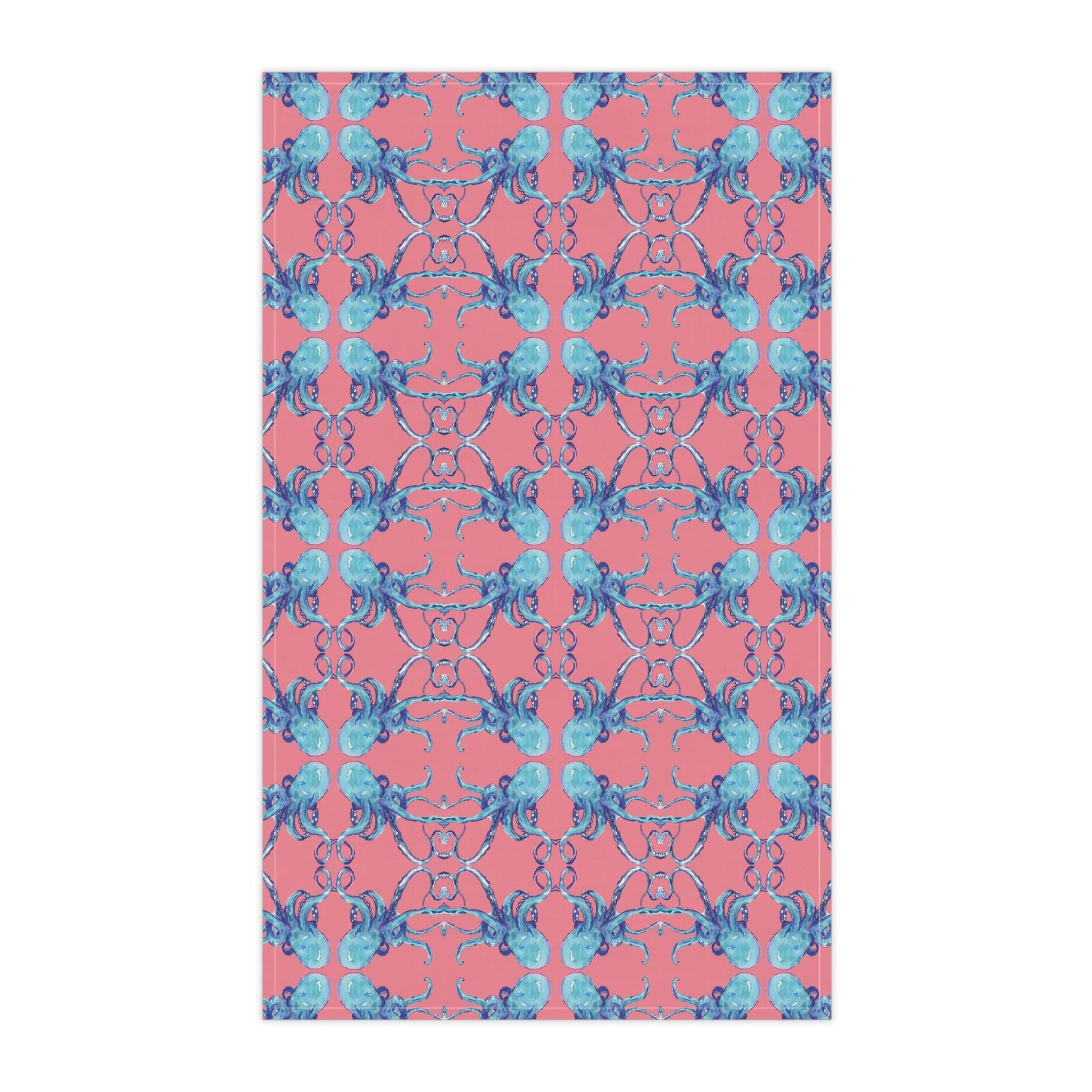 Coastal Octopus Kitchen Tea Towels - Blue Cava