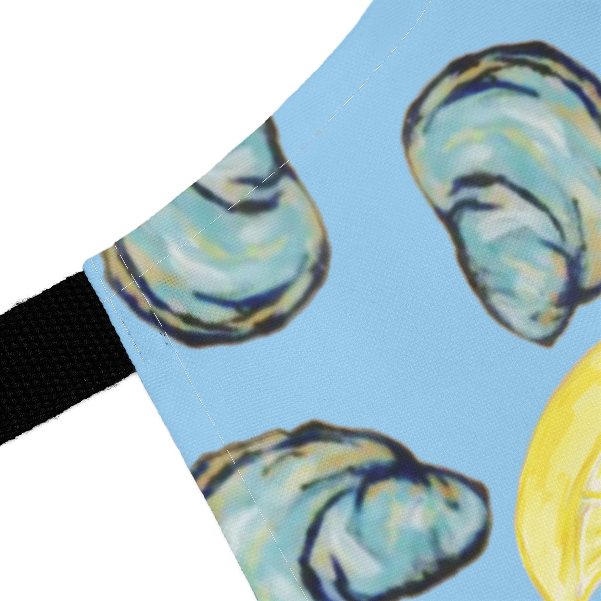 Coastal Oyster And Lemons Apron for Culinary Creators - Blue Cava