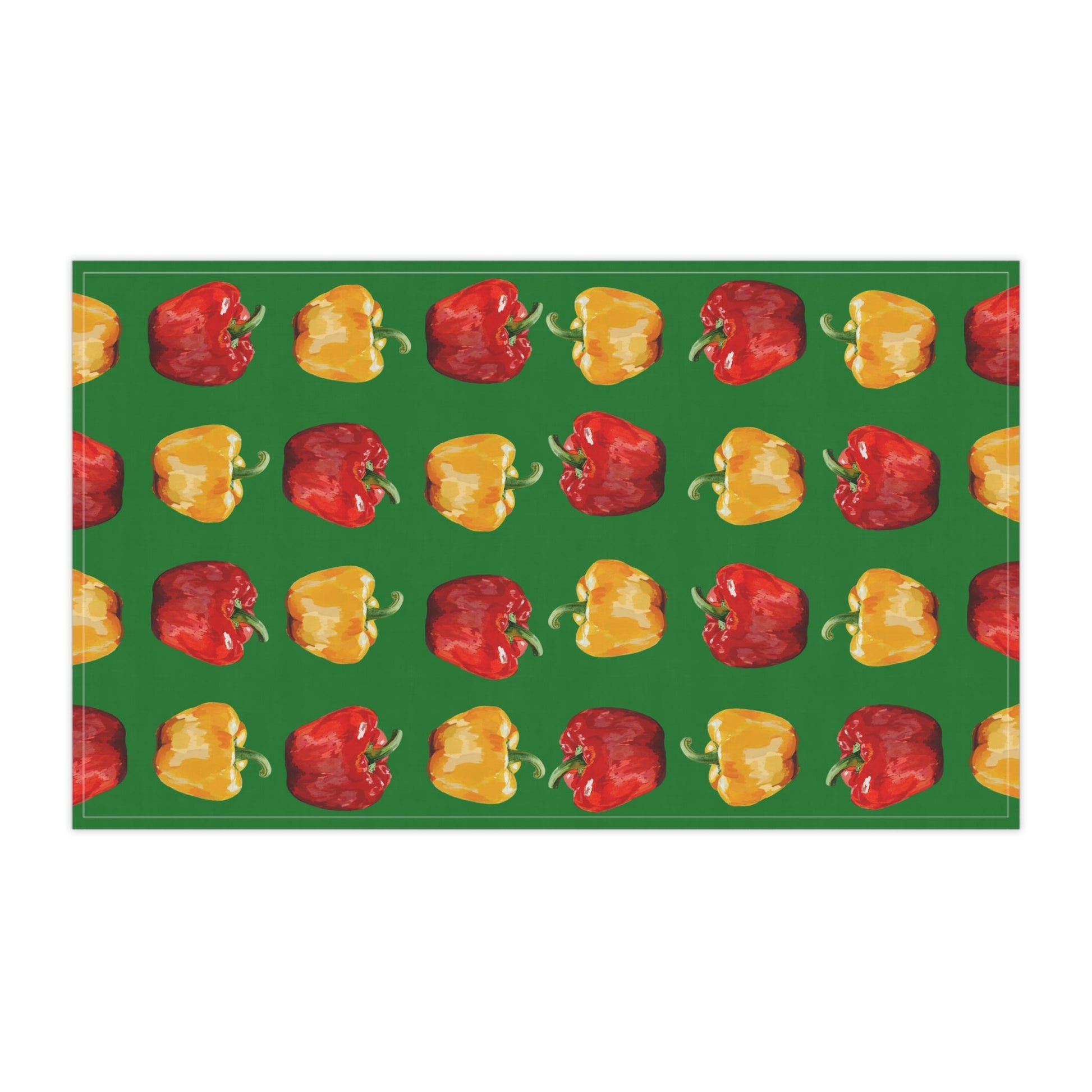 Colorful Bell Pepper Kitchen Tea Towels - Blue Cava