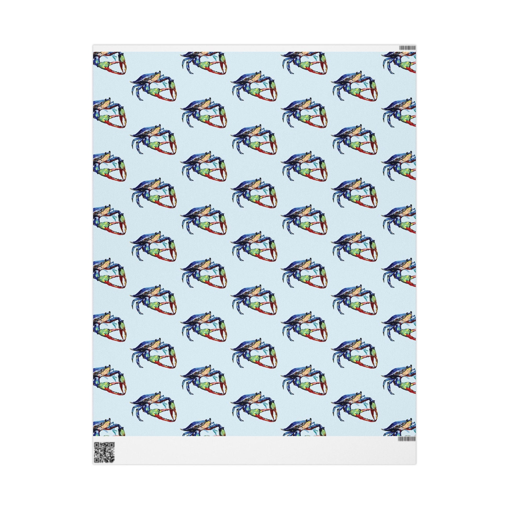 Colorful Crab Wrapping Paper - Eco Friendly Gift Wrap - Blue Cava