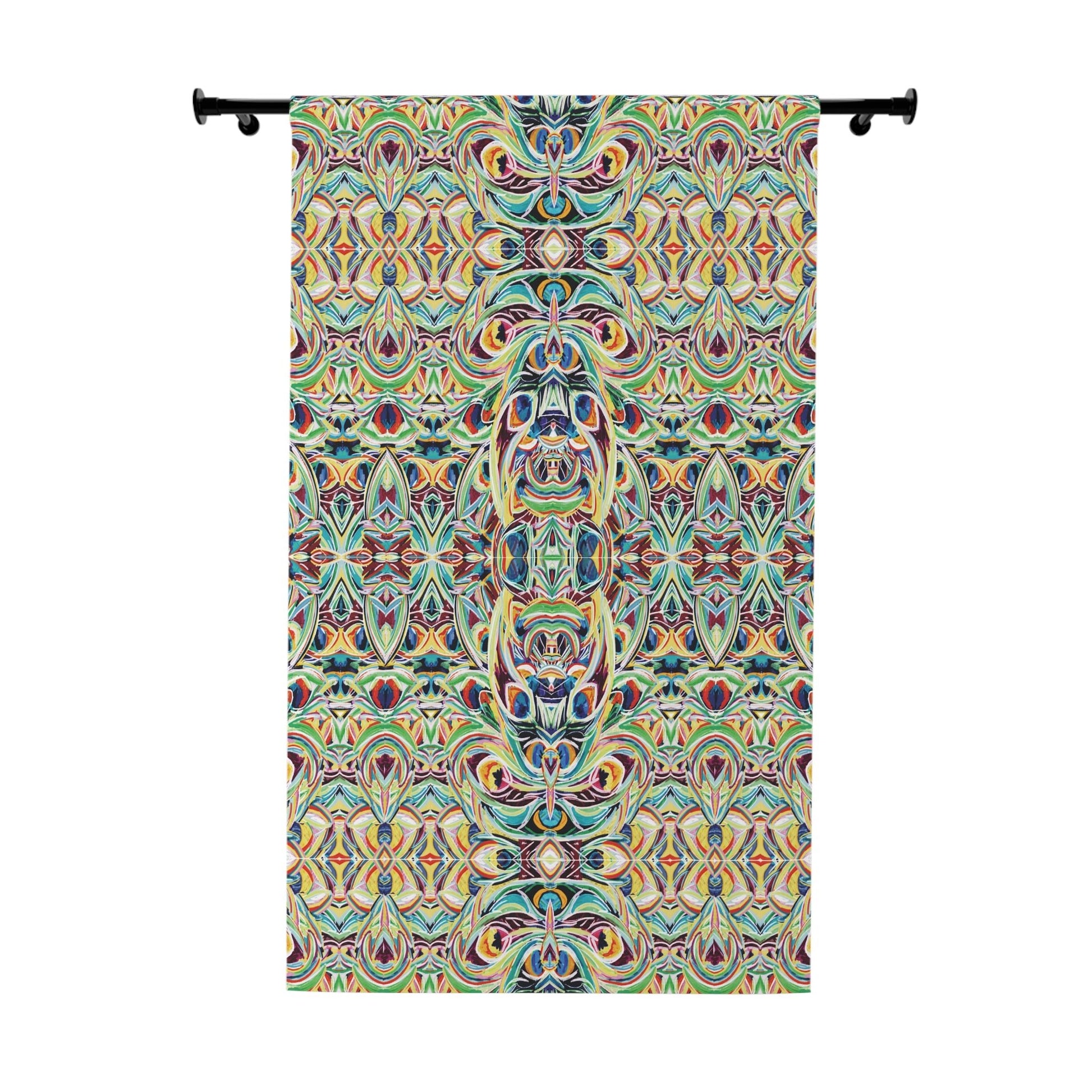 Colorful Fiesta Blackout Window Curtain - 1 Piece - Blue Cava