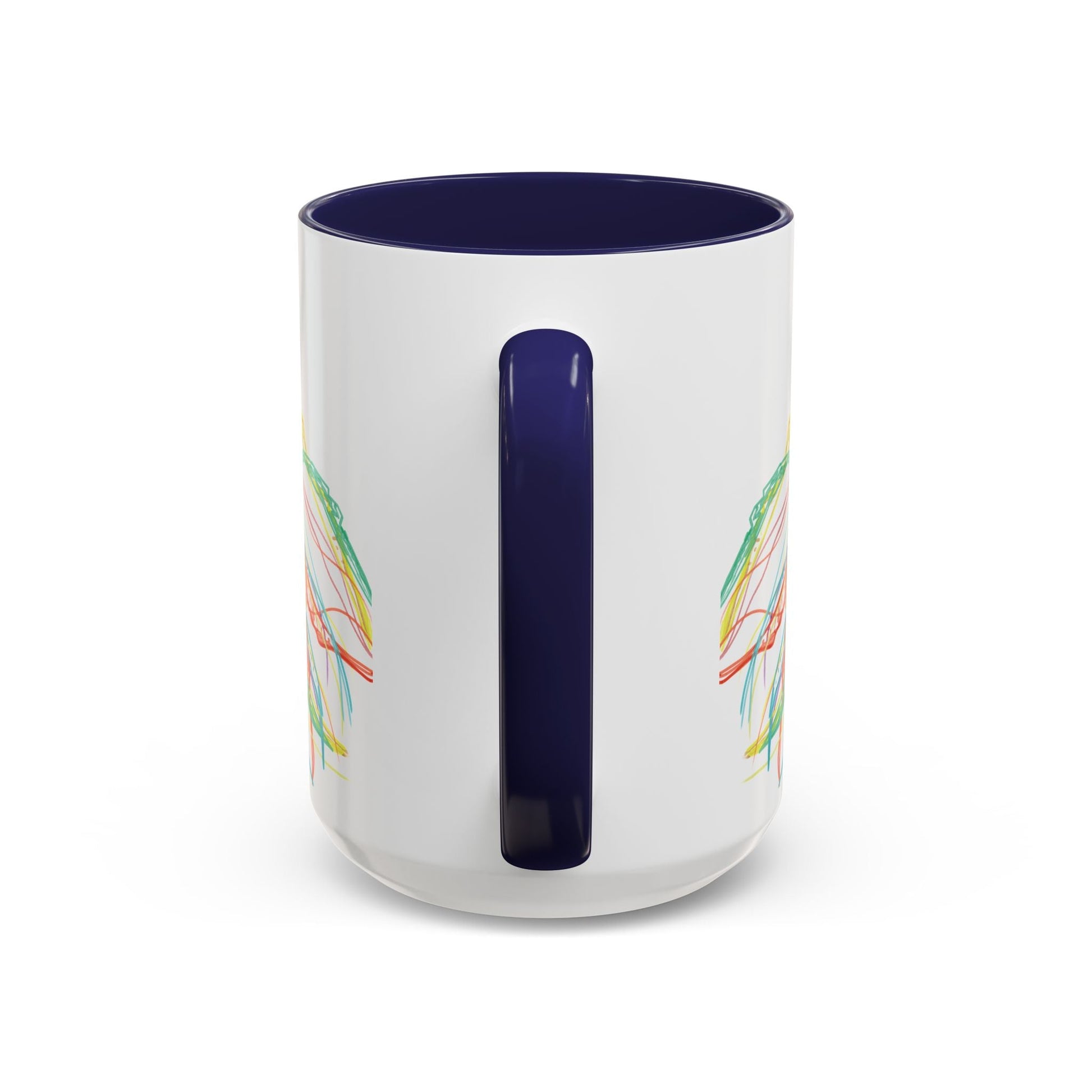 Colorful Jellyfish Accent Coffee Mug - Perfect for Ocean Lovers - Blue Cava