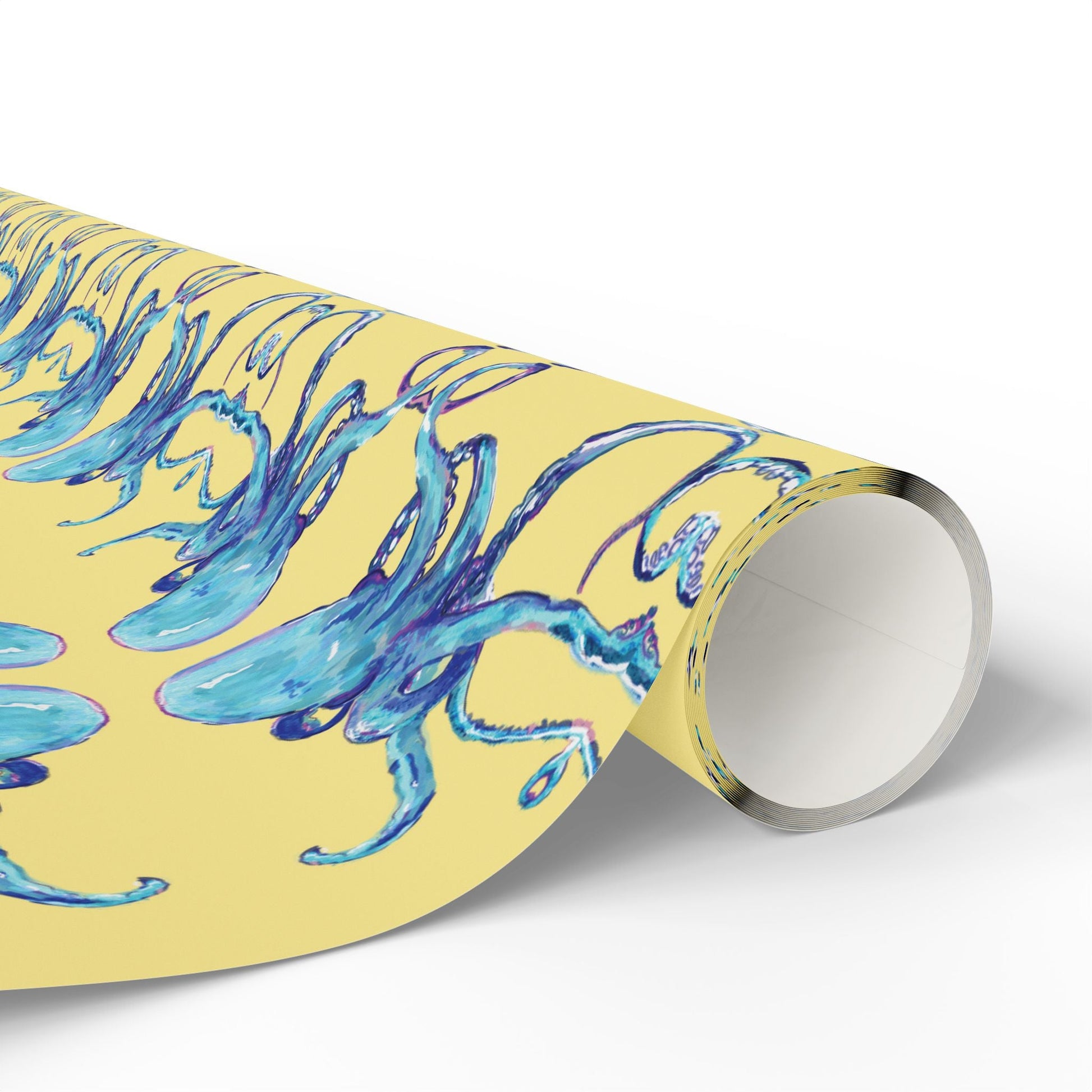 Colorful Octopus Wrapping Paper - Eco - Friendly - Blue Cava