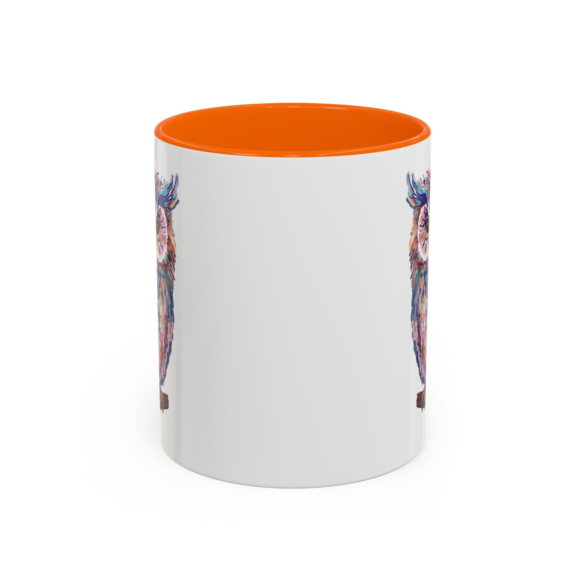 Colorful Owl Accent Coffee Mug - Unique 11oz & 15oz Gift for Nature Lovers - Blue Cava