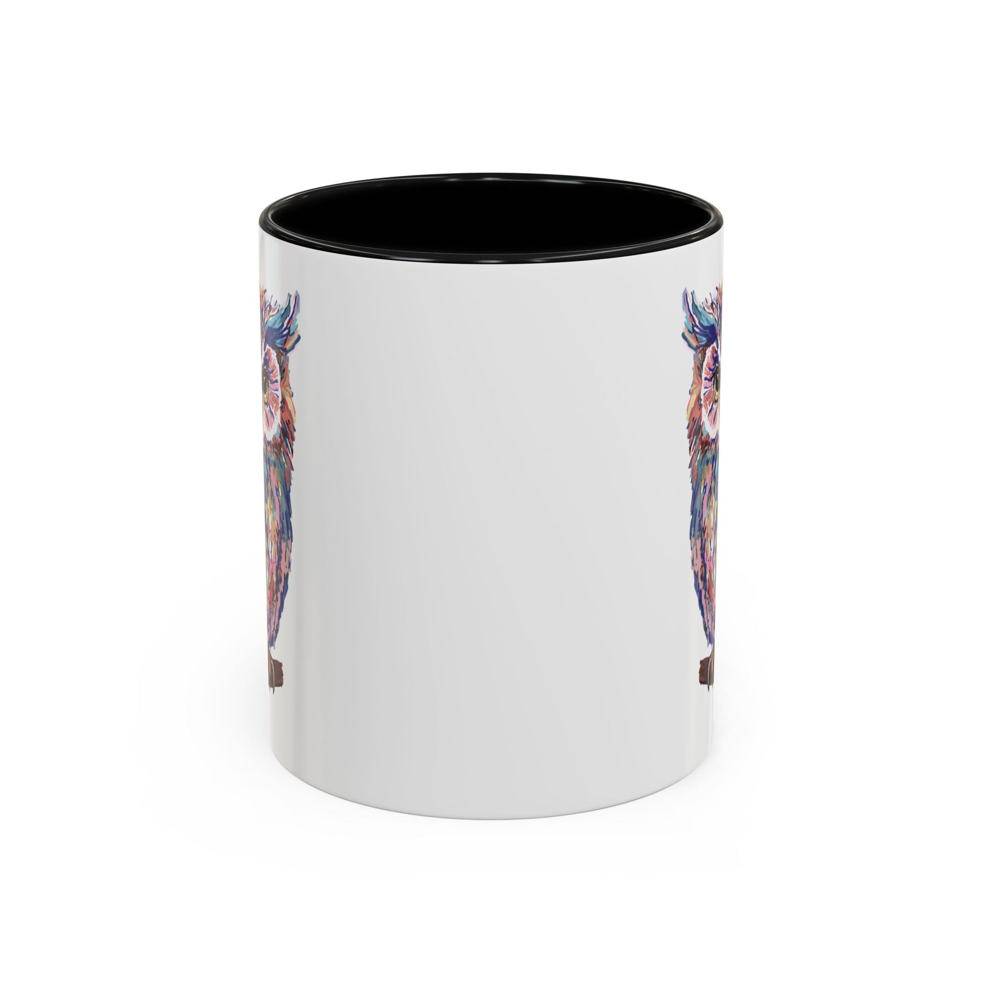 Colorful Owl Accent Coffee Mug - Unique 11oz & 15oz Gift for Nature Lovers - Blue Cava