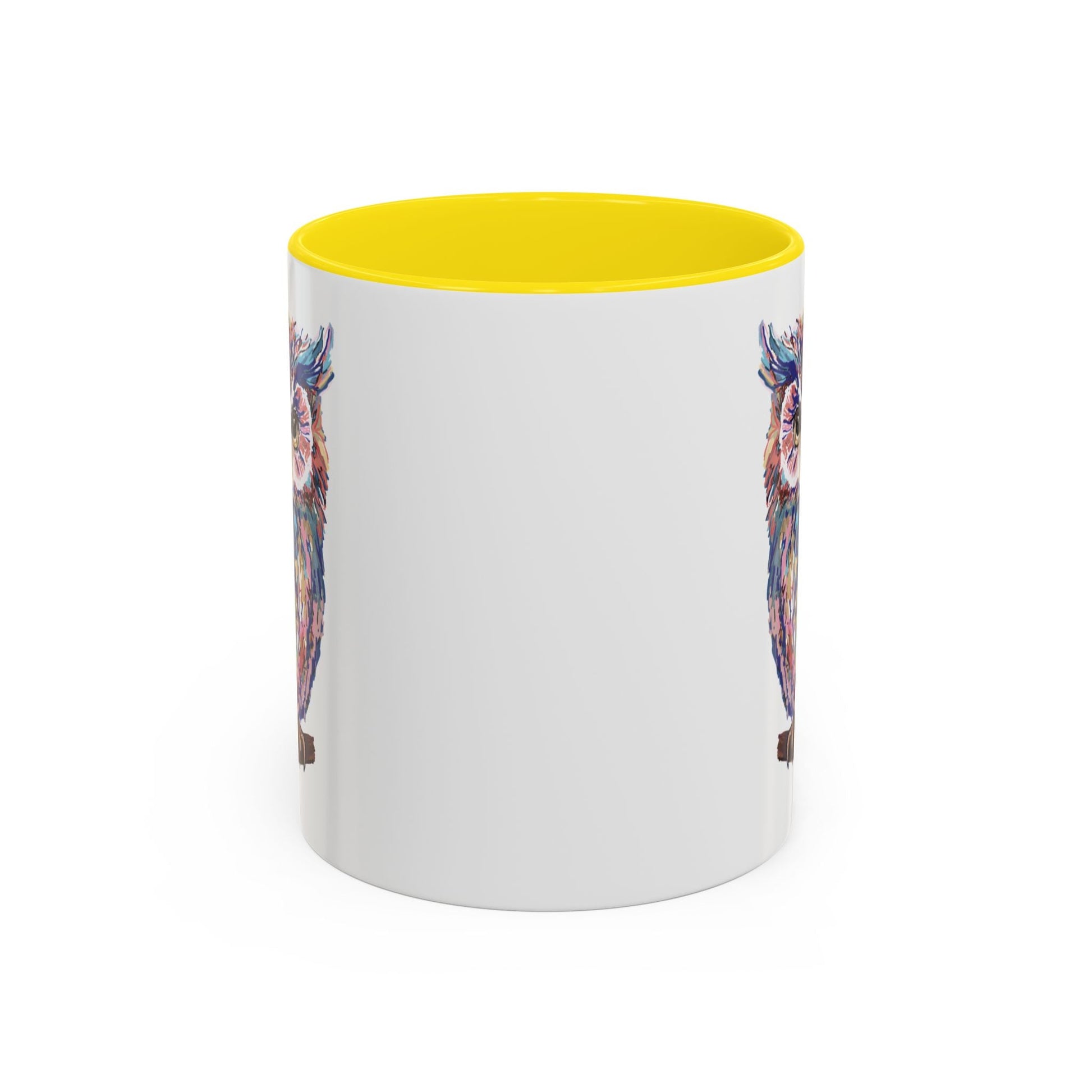 Colorful Owl Accent Coffee Mug - Unique 11oz & 15oz Gift for Nature Lovers - Blue Cava