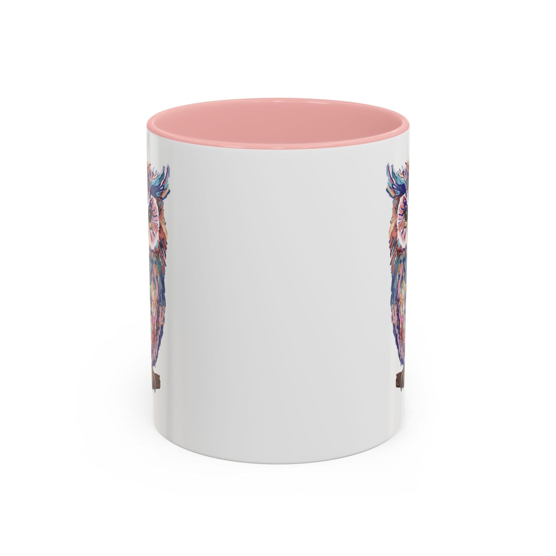 Colorful Owl Accent Coffee Mug - Unique 11oz & 15oz Gift for Nature Lovers - Blue Cava