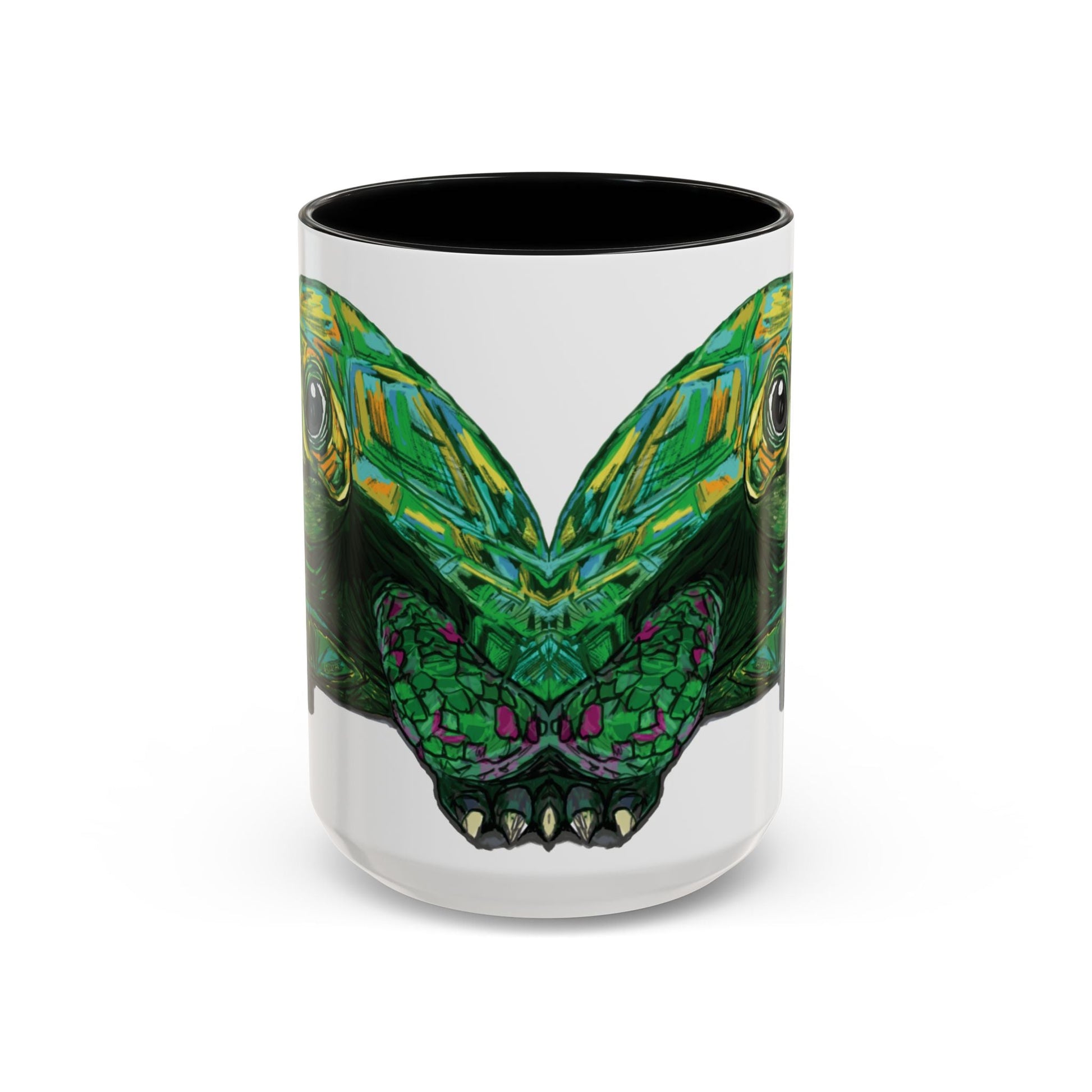 Colorful Sea Turtle Accent Coffee Mug - Unique 11oz & 15oz - Blue Cava