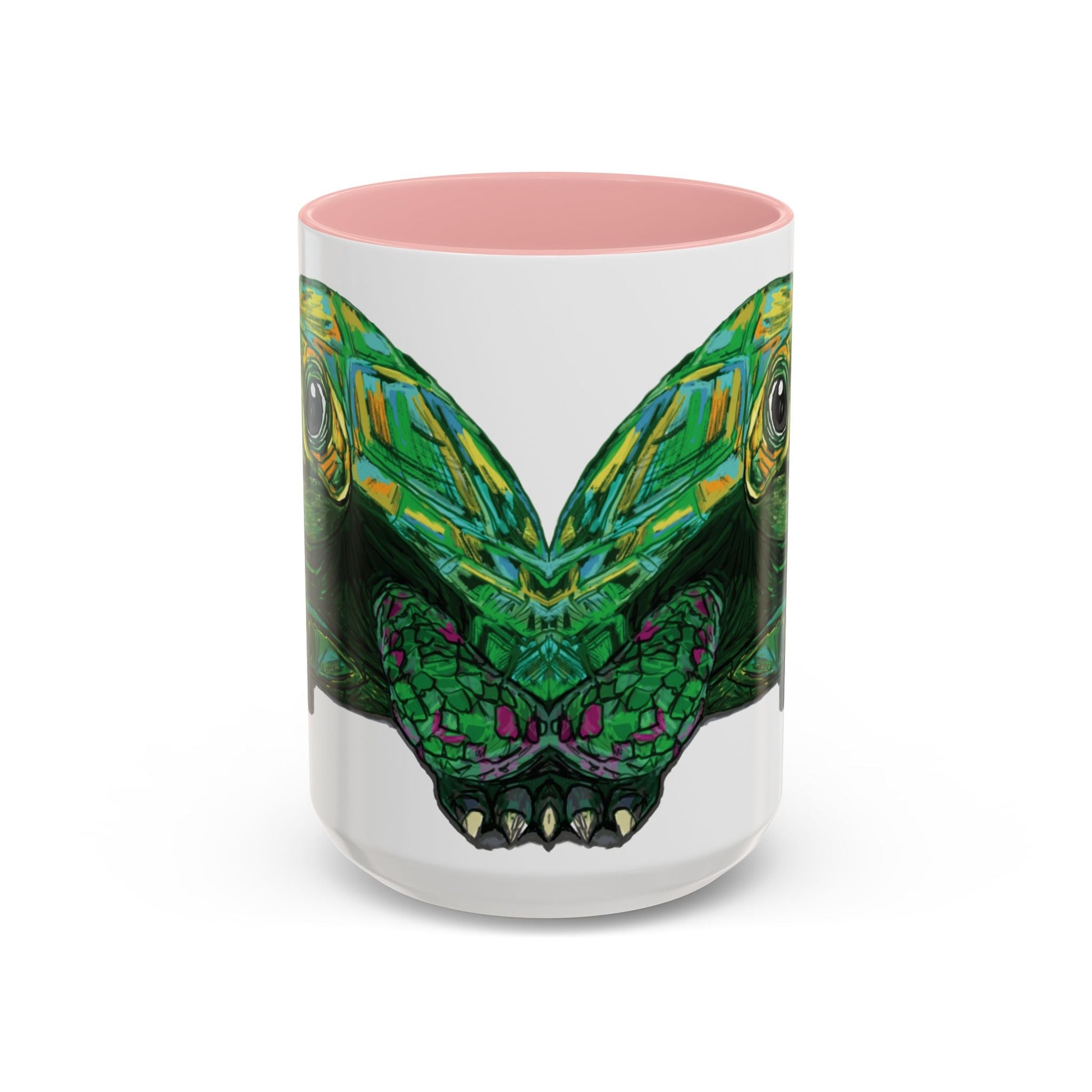 Colorful Sea Turtle Accent Coffee Mug - Unique 11oz & 15oz - Blue Cava