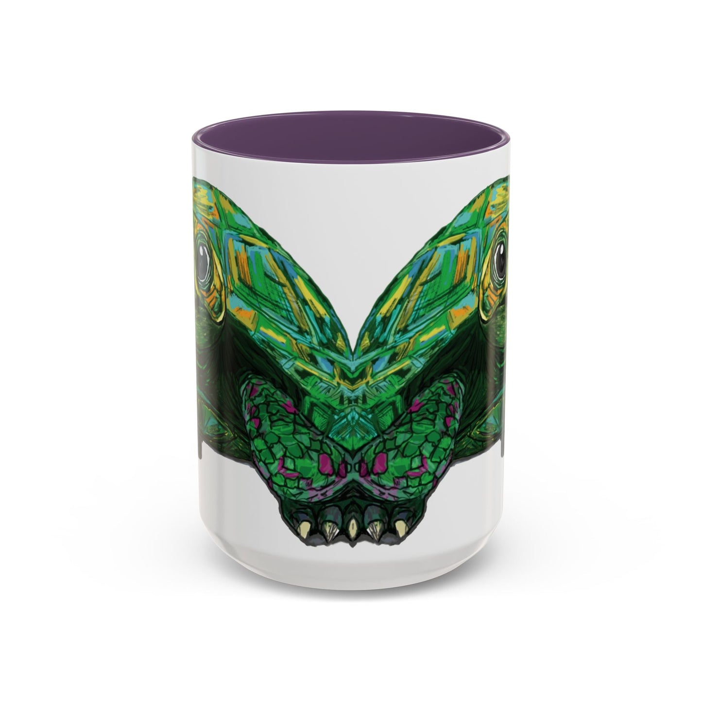 Colorful Sea Turtle Accent Coffee Mug - Unique 11oz & 15oz - Blue Cava
