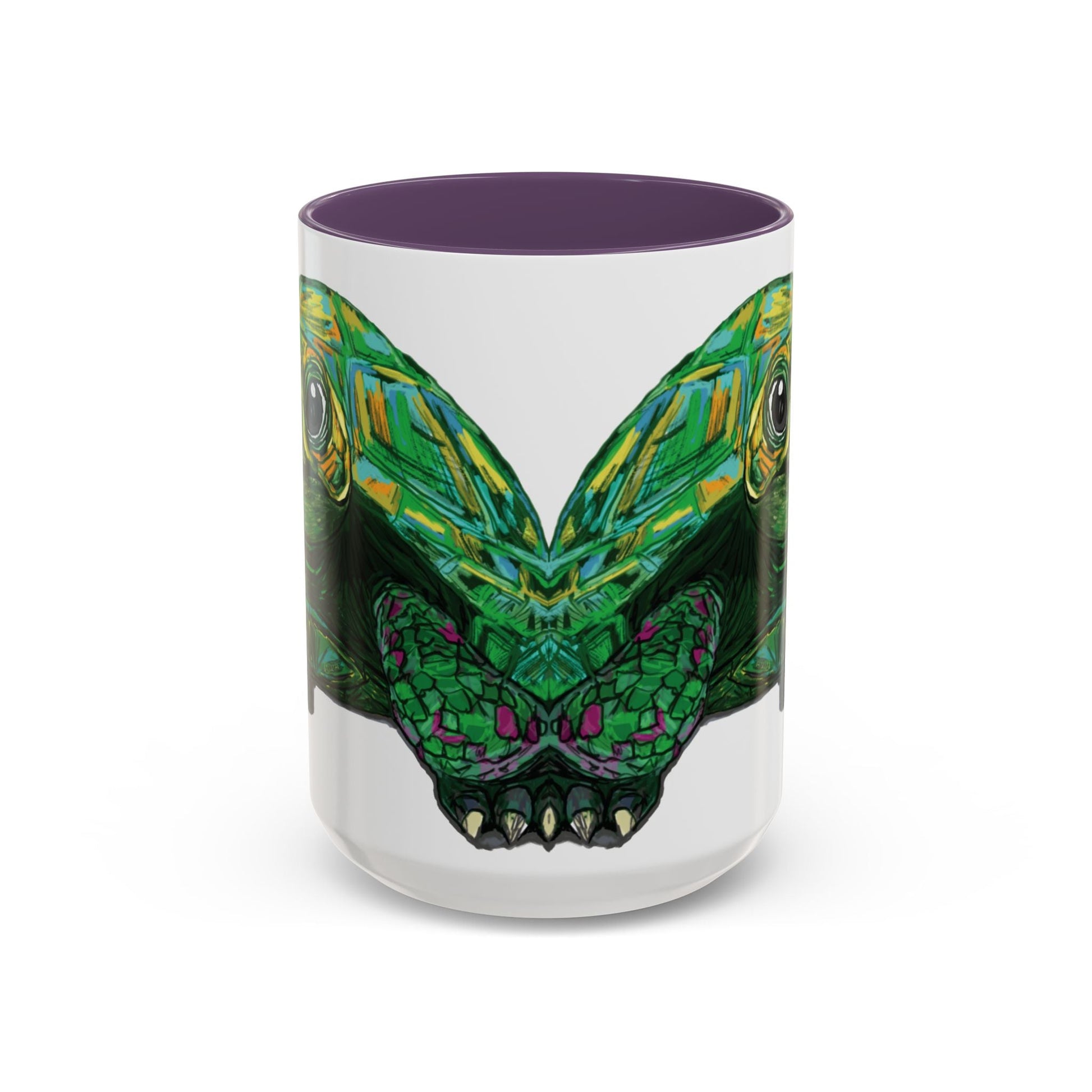 Colorful Sea Turtle Accent Coffee Mug - Unique 11oz & 15oz - Blue Cava