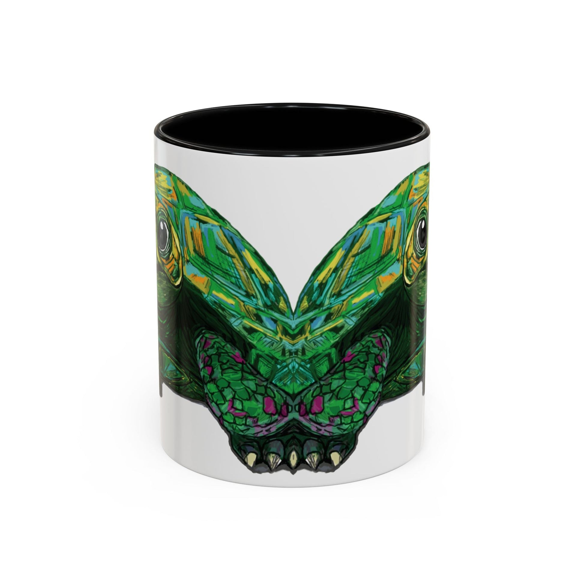 Colorful Sea Turtle Accent Coffee Mug - Unique 11oz & 15oz - Blue Cava