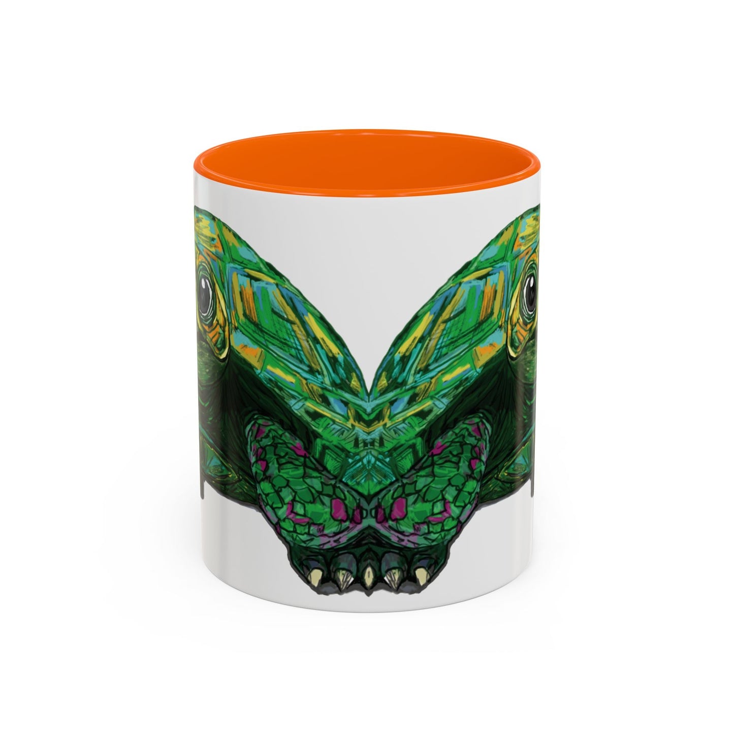 Colorful Sea Turtle Accent Coffee Mug - Unique 11oz & 15oz - Blue Cava