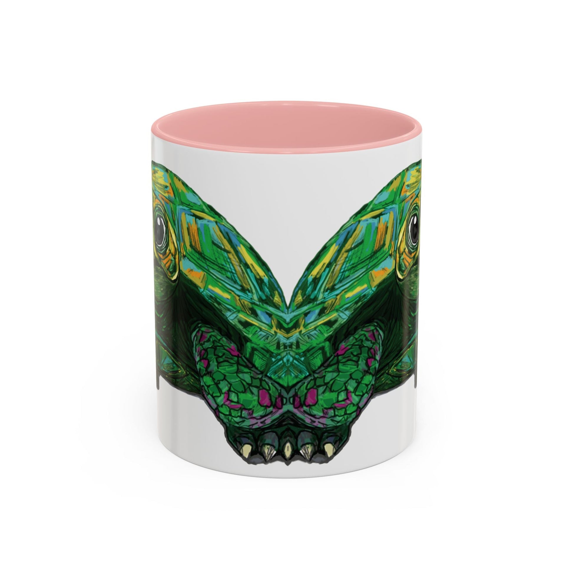 Colorful Sea Turtle Accent Coffee Mug - Unique 11oz & 15oz - Blue Cava
