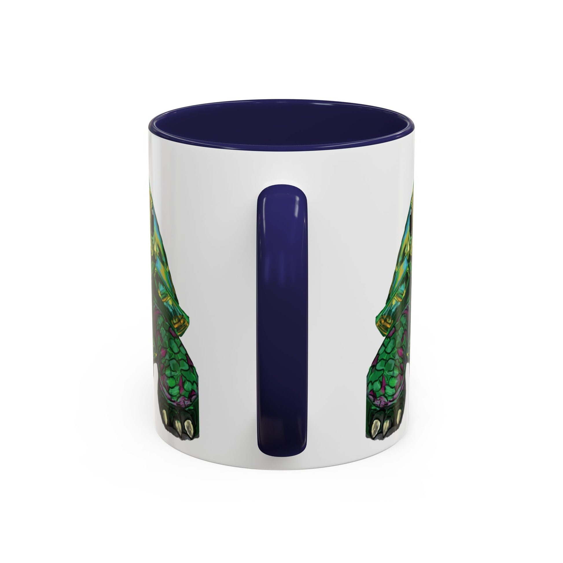 Colorful Sea Turtle Accent Coffee Mug - Unique 11oz & 15oz - Blue Cava