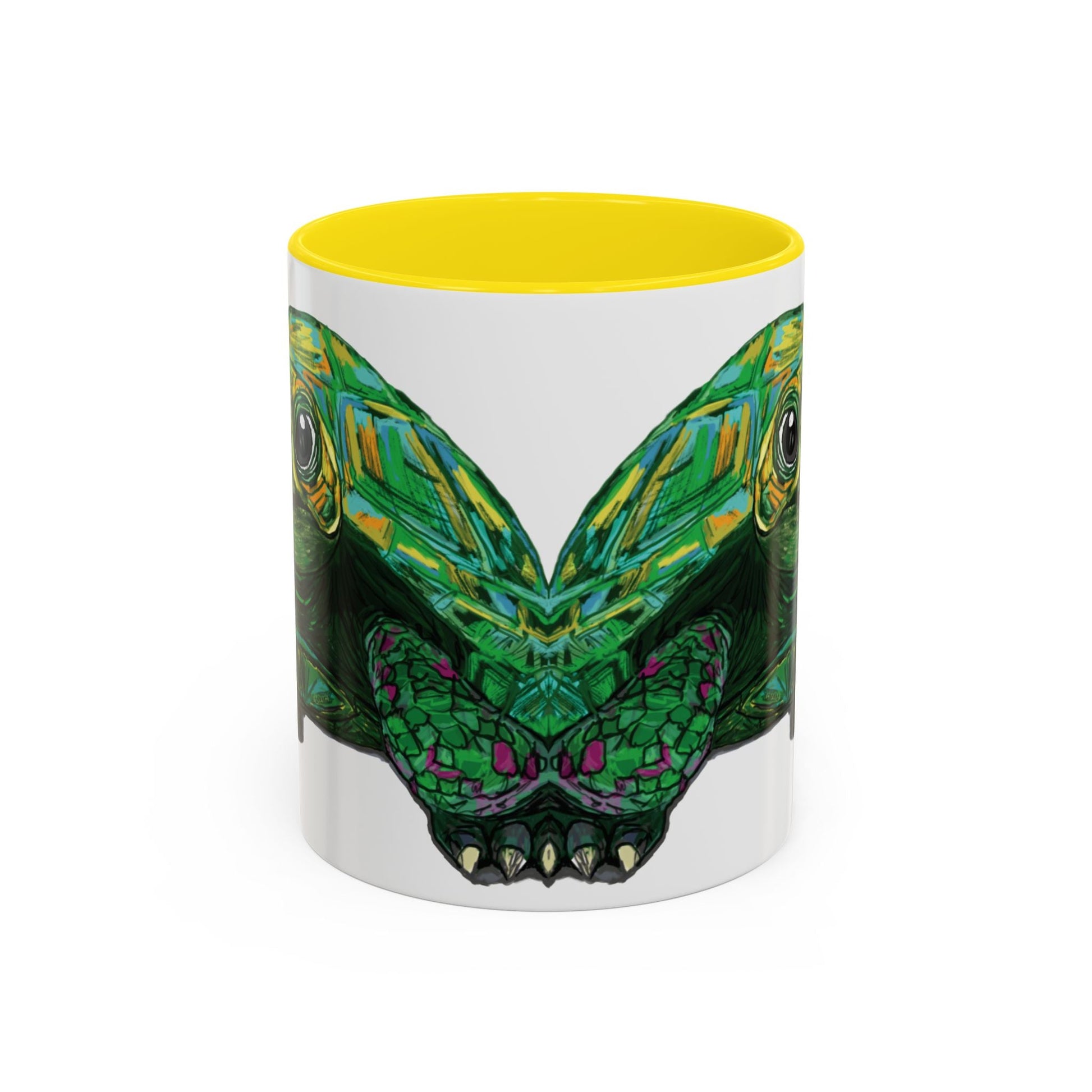 Colorful Sea Turtle Accent Coffee Mug - Unique 11oz & 15oz - Blue Cava