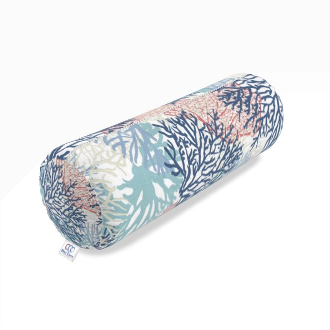Coral Coastal Bolster Pillow - Blue Cava