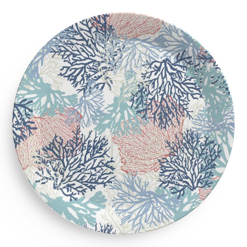Coral Party Plates - Blue Cava