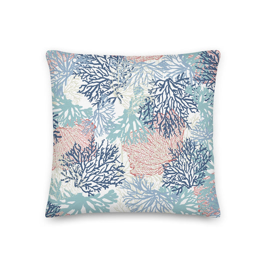 Coral Premium Pillow With Insert - Blue Cava