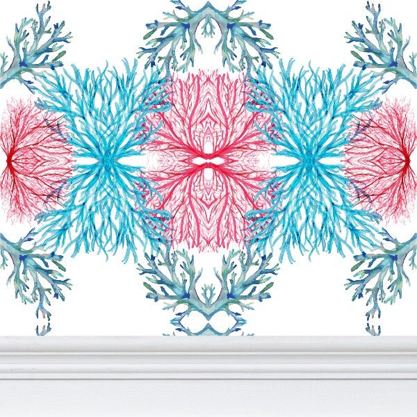 Coral Seaweed Wallpaper - Blue Cava