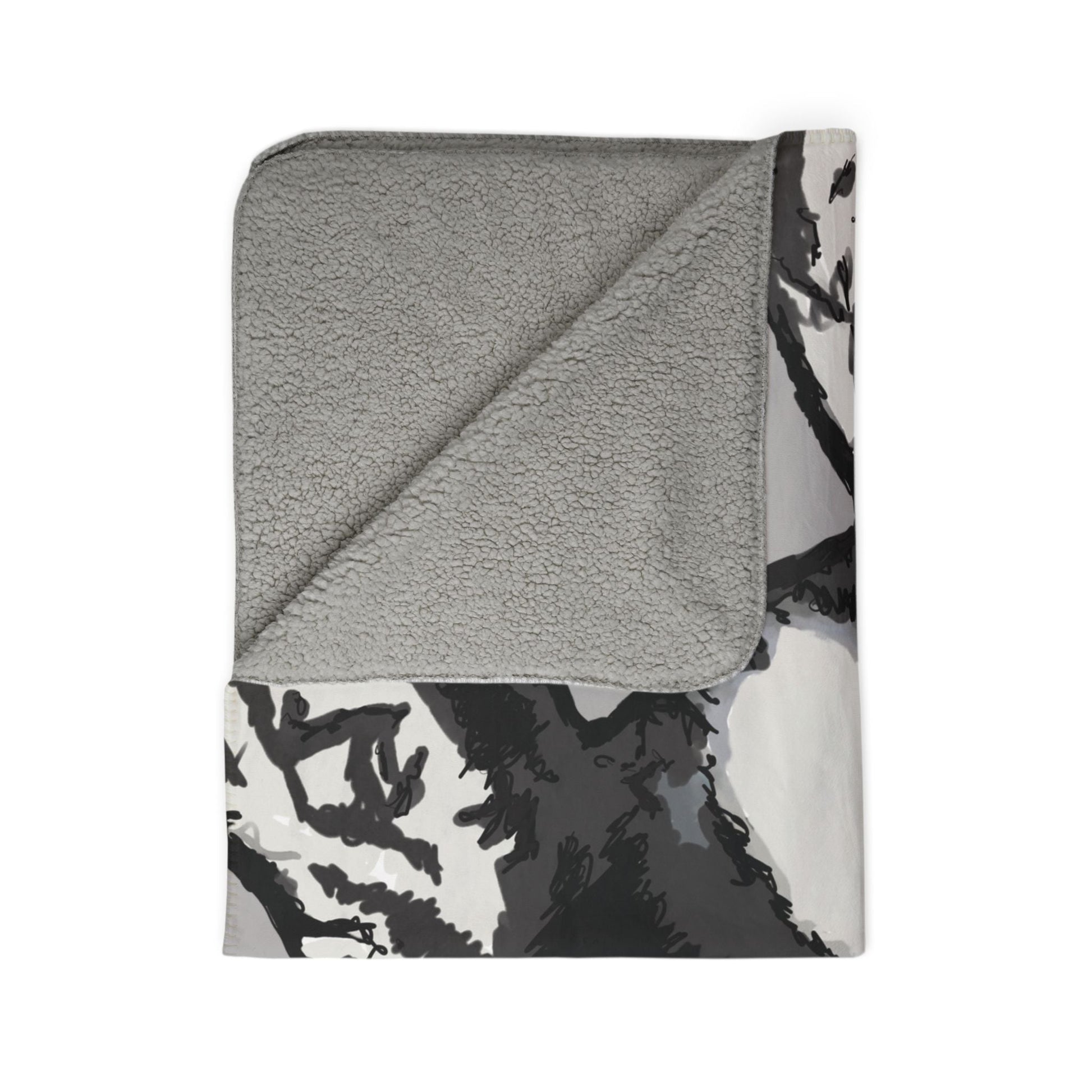 Cozy Boston Terrier Dog Lover Fleece Sherpa Blanket - Blue Cava