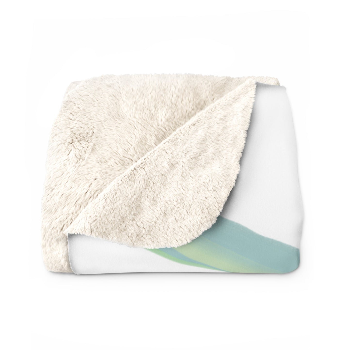 Cozy Sherpa Fleece Blanket with Colorful Tortoise Design - Blue Cava