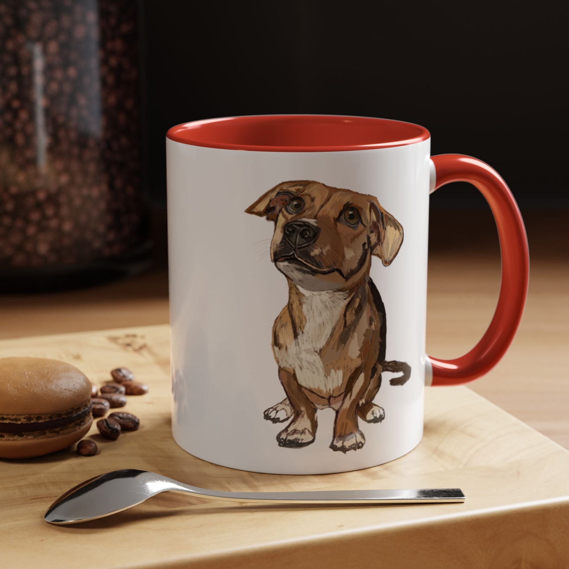 Curious Dog Two Tone Ceramic Mug - 11 oz & 15 oz - Blue Cava