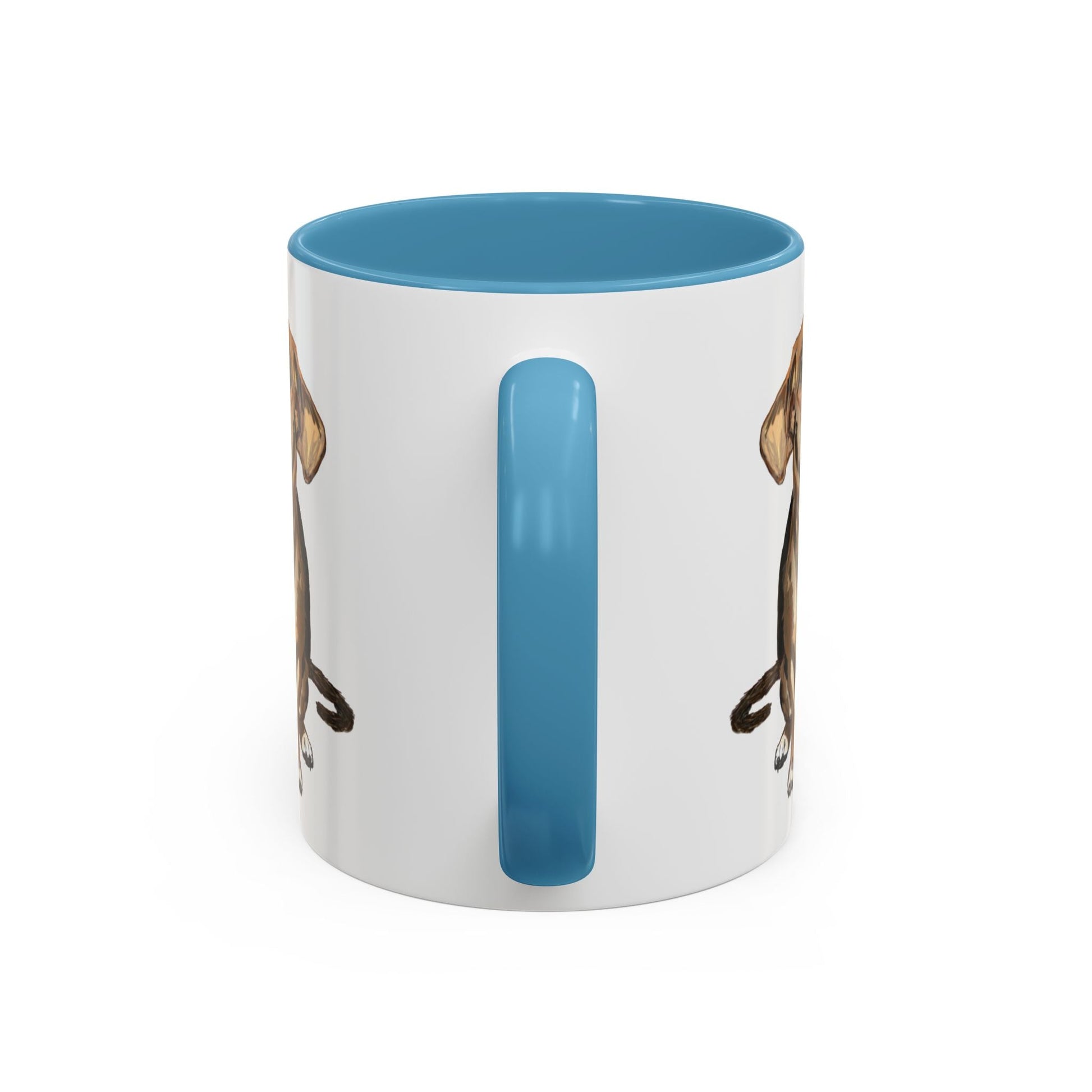 Curious Dog Two Tone Ceramic Mug - 11 oz & 15 oz - Blue Cava