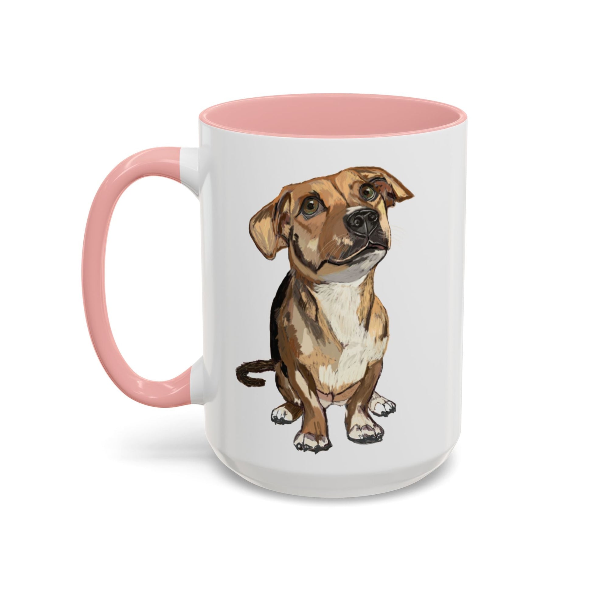 Curious Dog Two Tone Ceramic Mug - 11 oz & 15 oz - Blue Cava