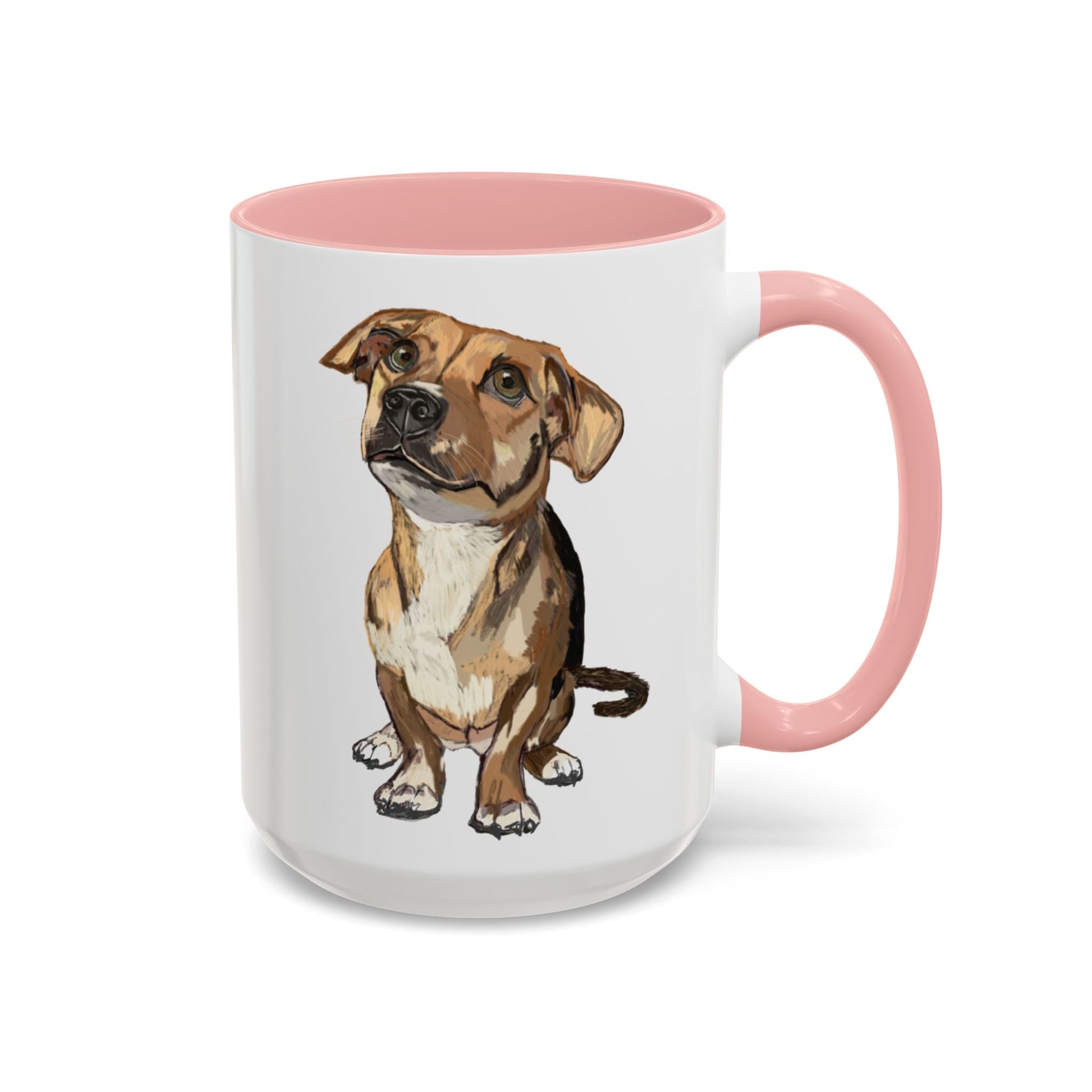 Curious Dog Two Tone Ceramic Mug - 11 oz & 15 oz - Blue Cava