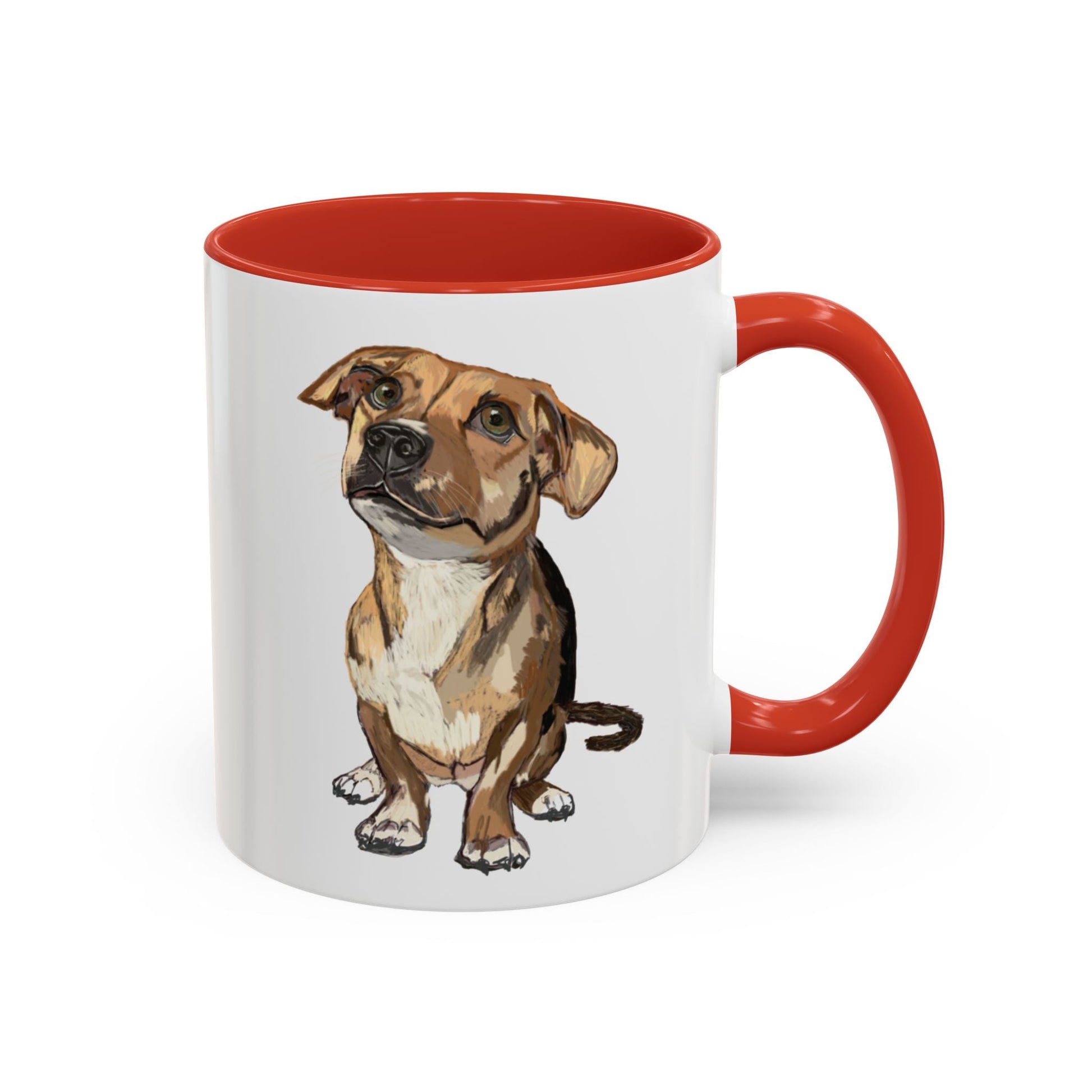 Curious Dog Two Tone Ceramic Mug - 11 oz & 15 oz - Blue Cava