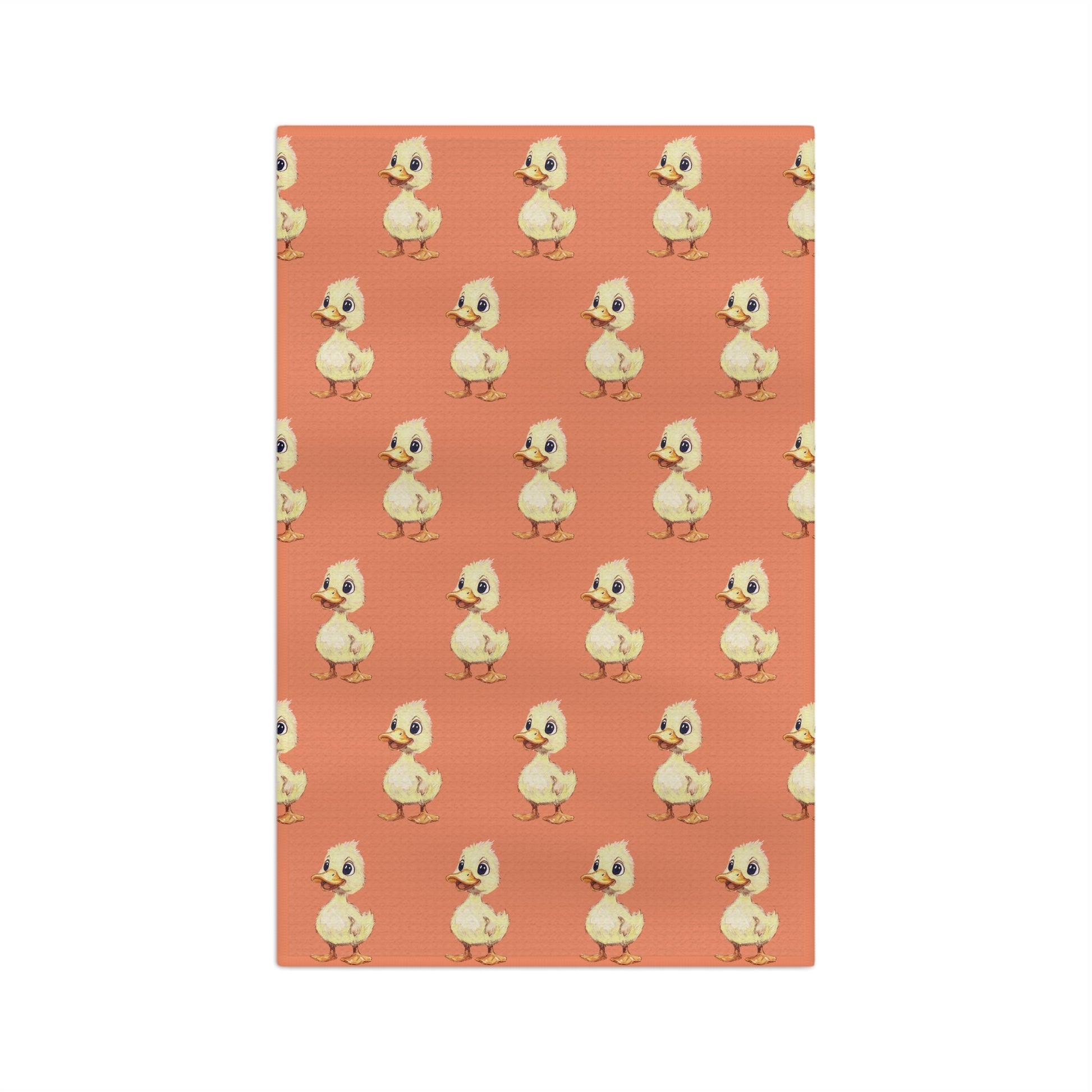 Cute Duckling Microfiber Waffle Towel - Blue Cava