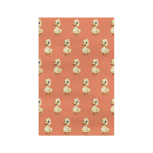 Cute Duckling Microfiber Waffle Towel - Blue Cava