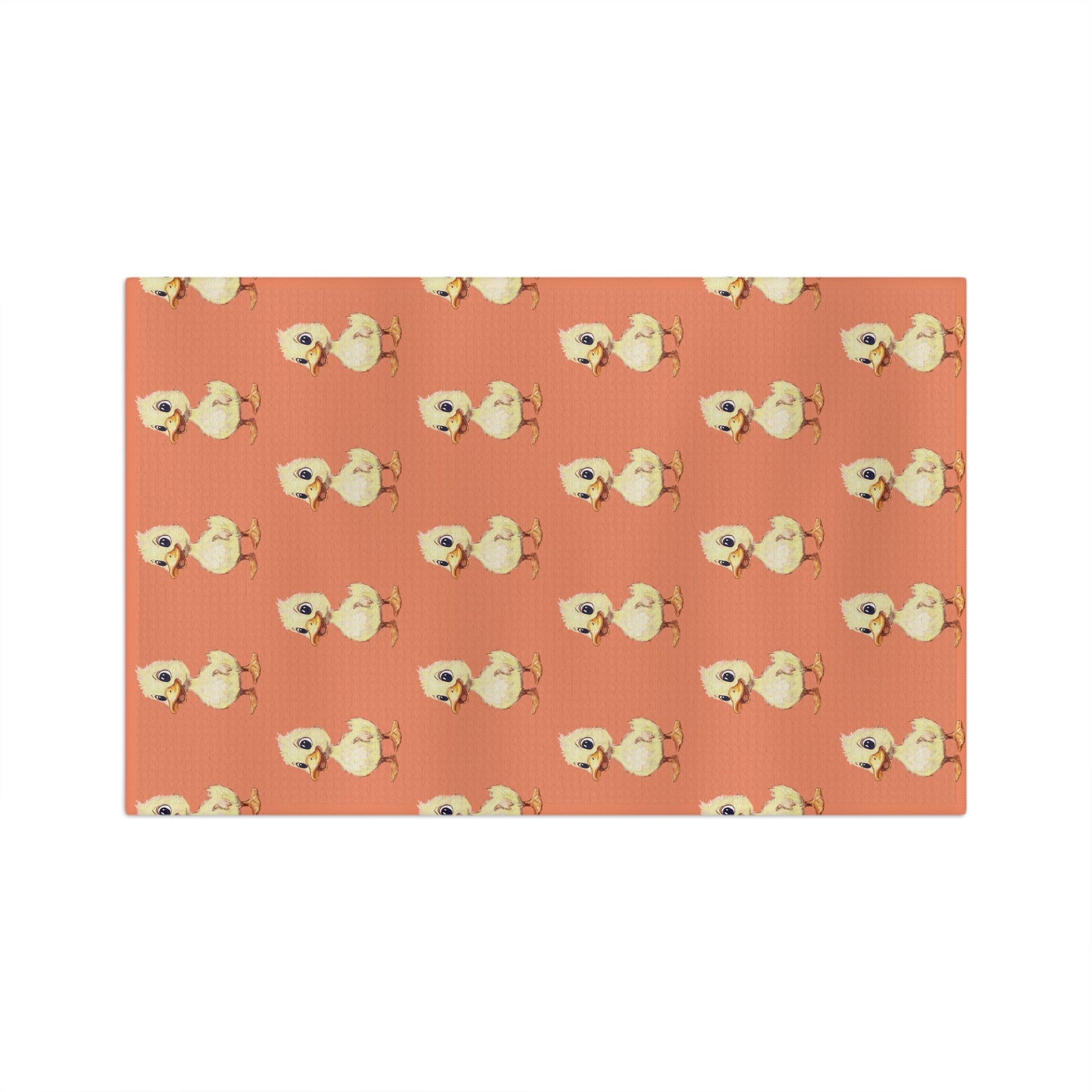 Cute Duckling Microfiber Waffle Towel - Blue Cava