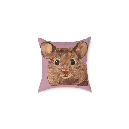 Cute Mouse Square Pillow | Adorable Animal Decor, 16”, 18”, 20” 24” 26” - Blue Cava