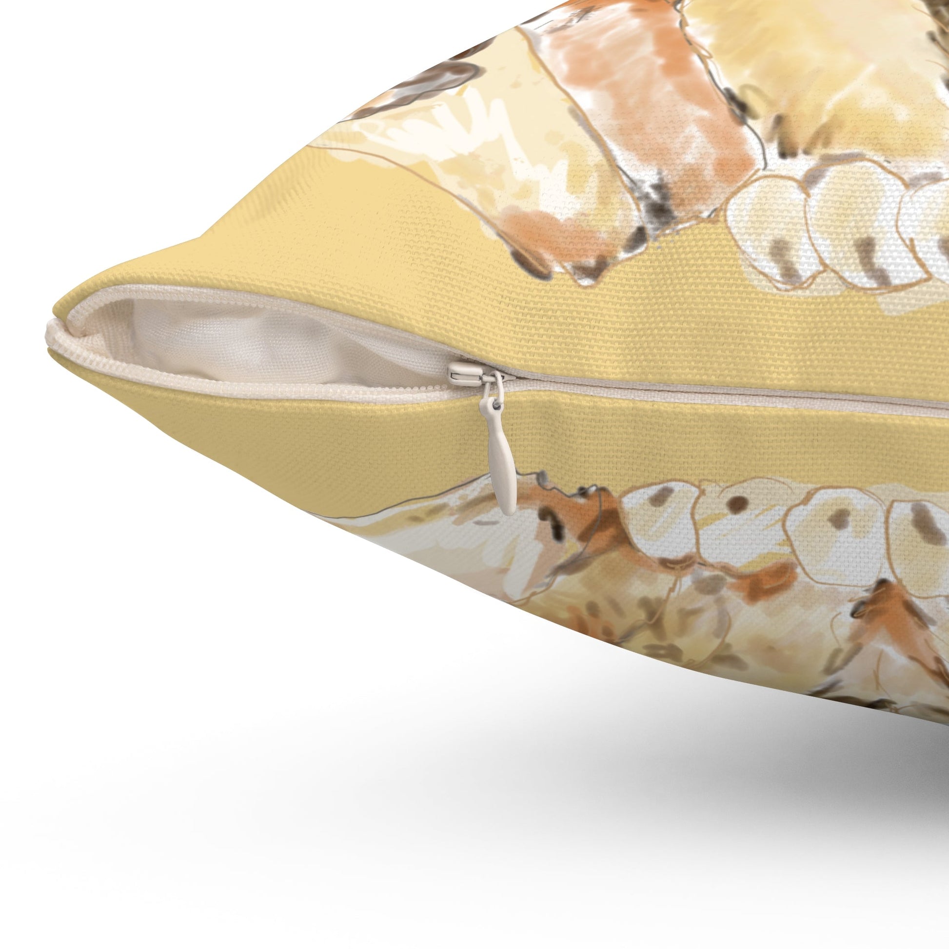 Cute Tiger Square Throw Pillow - Cozy Nursery Decorative Pillow, Kids Room Accent - Blue Cava