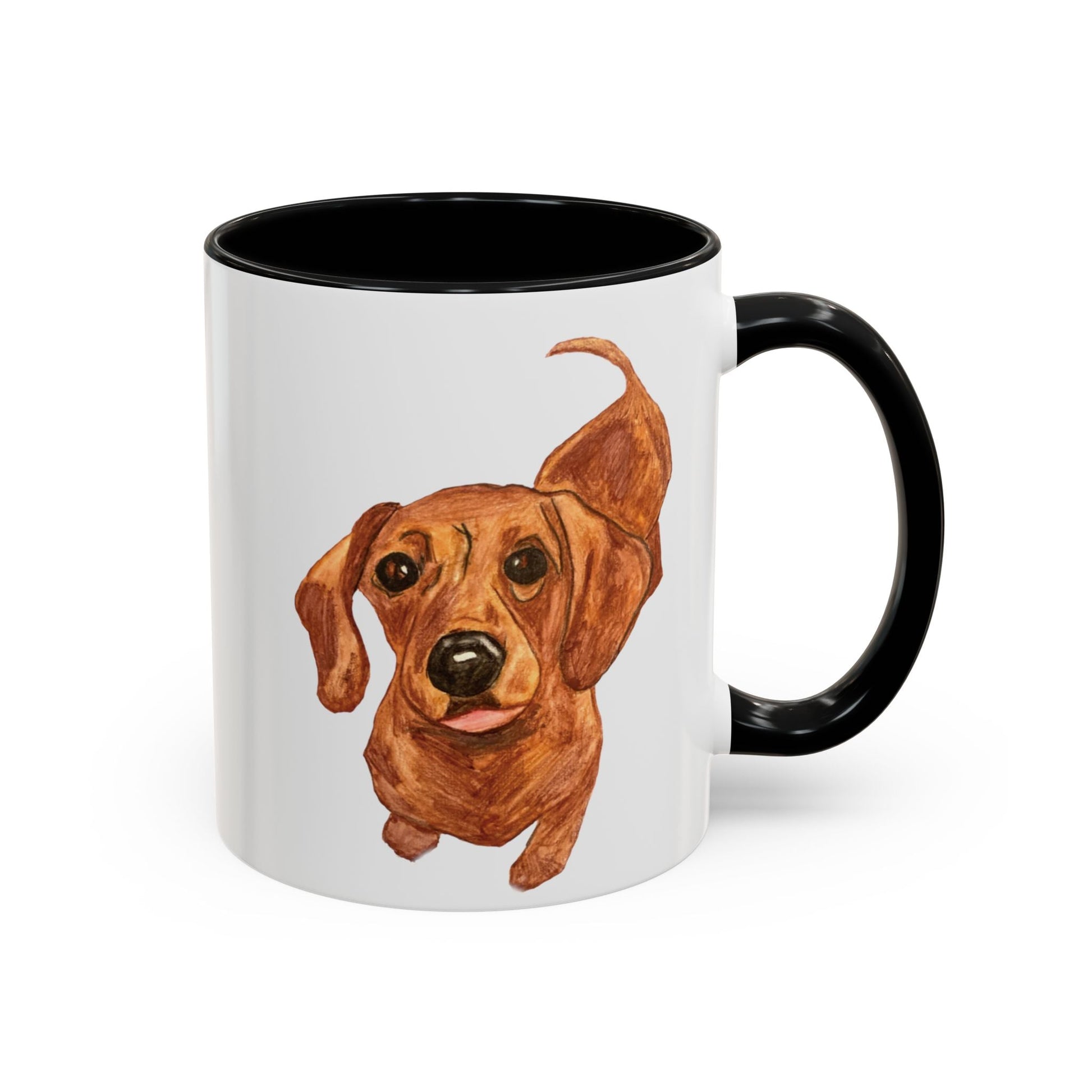 Dachshund Two Tone Coffee Mug (11oz & 15oz) - Blue Cava