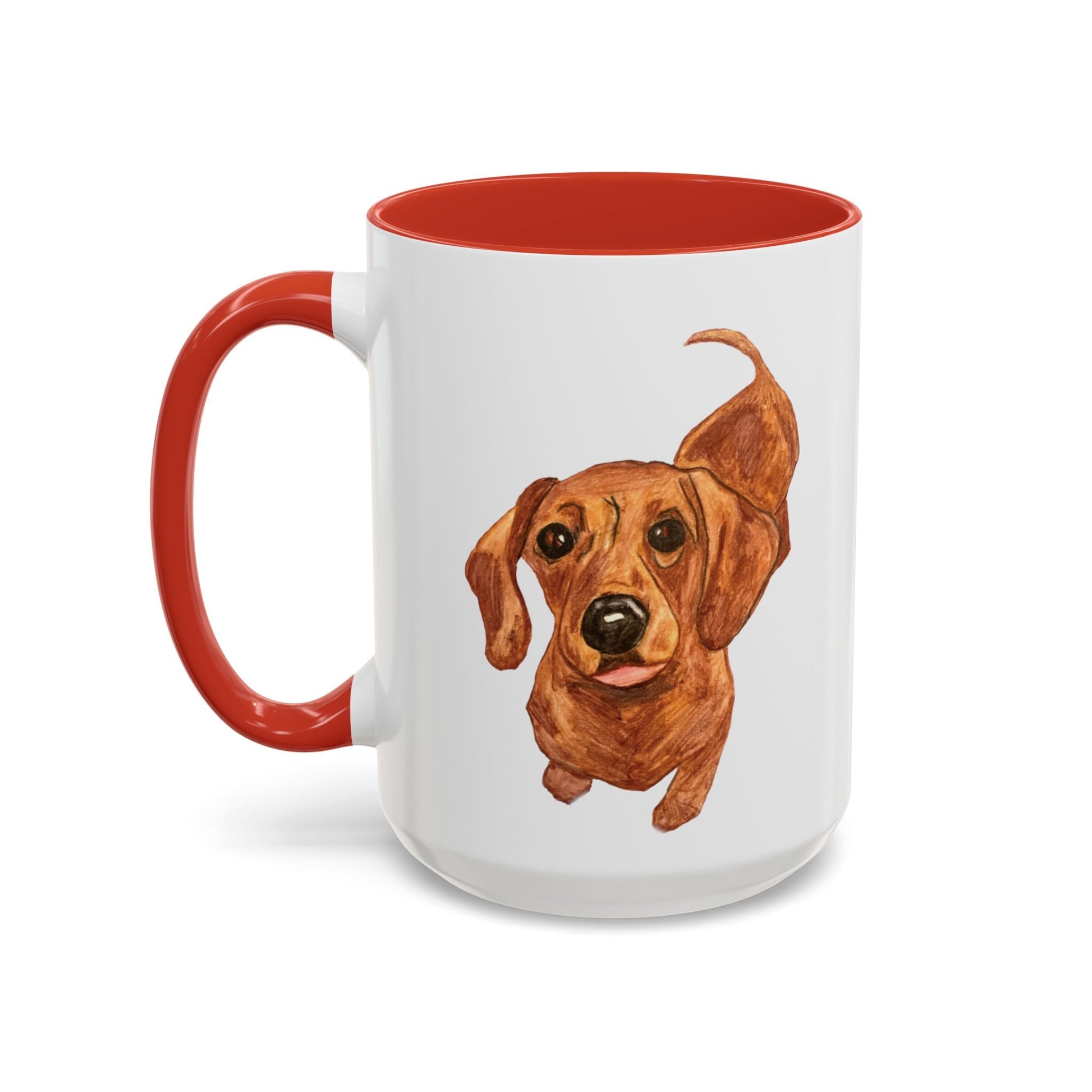 Dachshund Two Tone Coffee Mug (11oz & 15oz) - Blue Cava